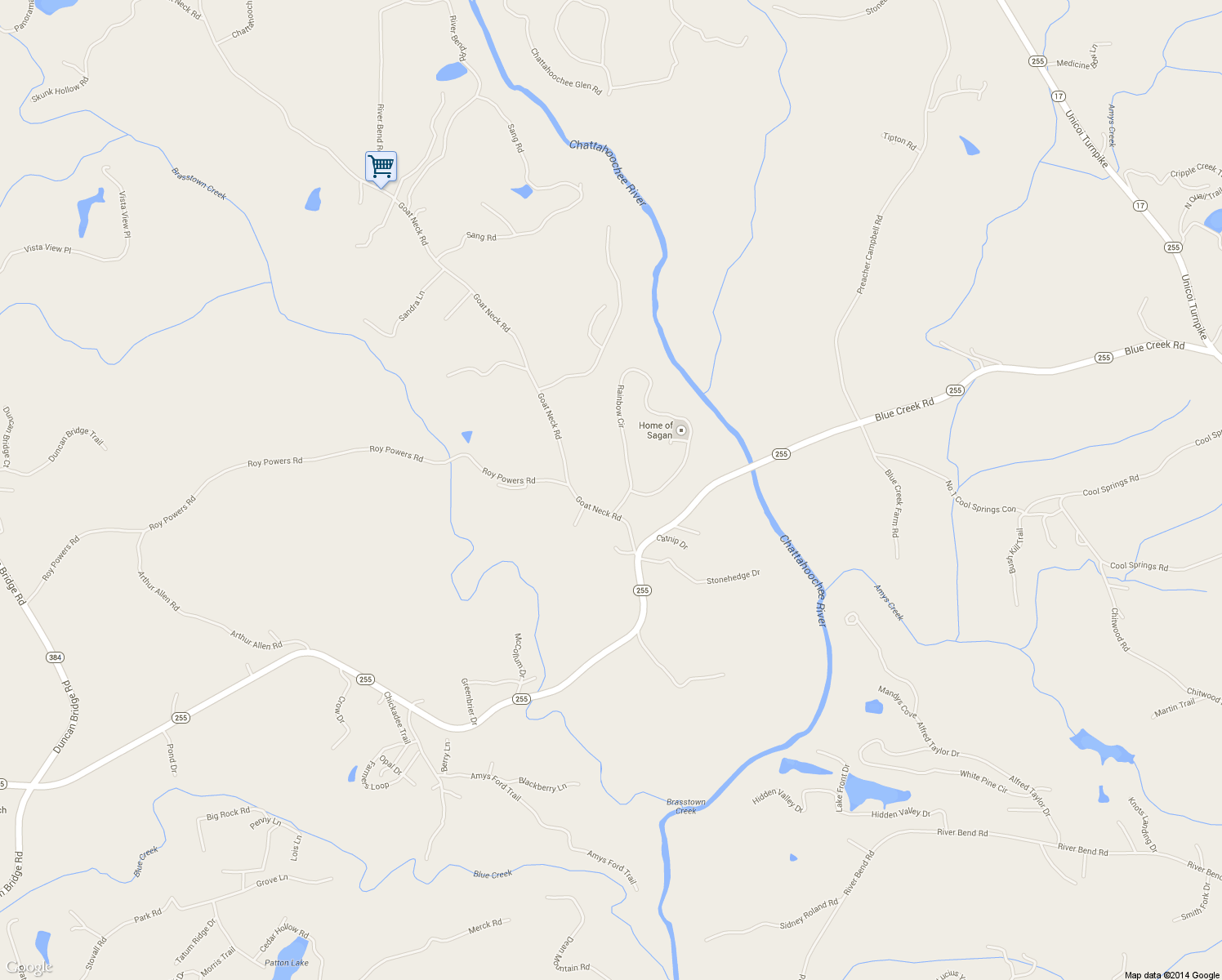 map of restaurants, bars, coffee shops, grocery stores, and more near 125 Rainbow Circle in Cleveland