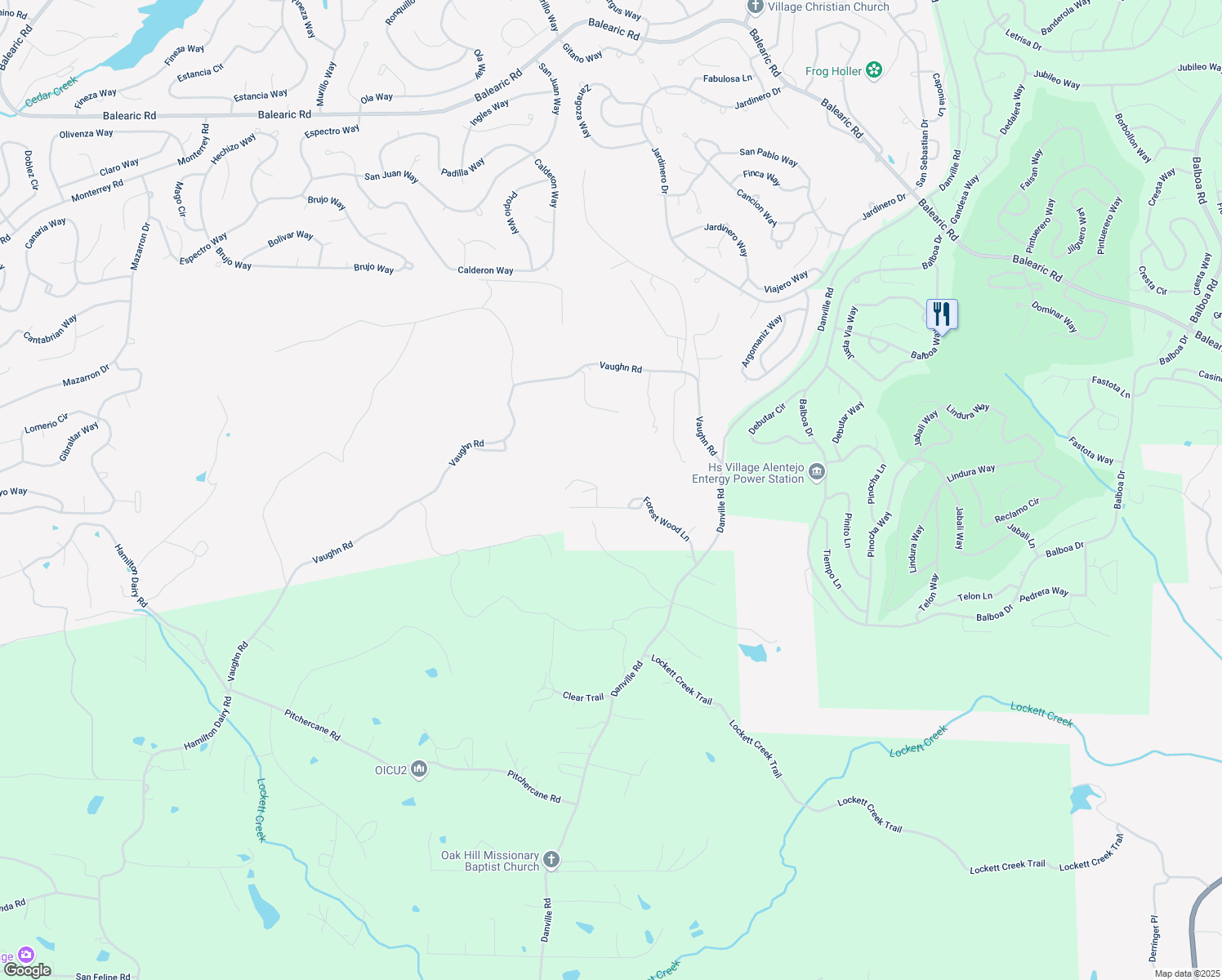 map of restaurants, bars, coffee shops, grocery stores, and more near 232 Forest Wood Lane in Hot Springs
