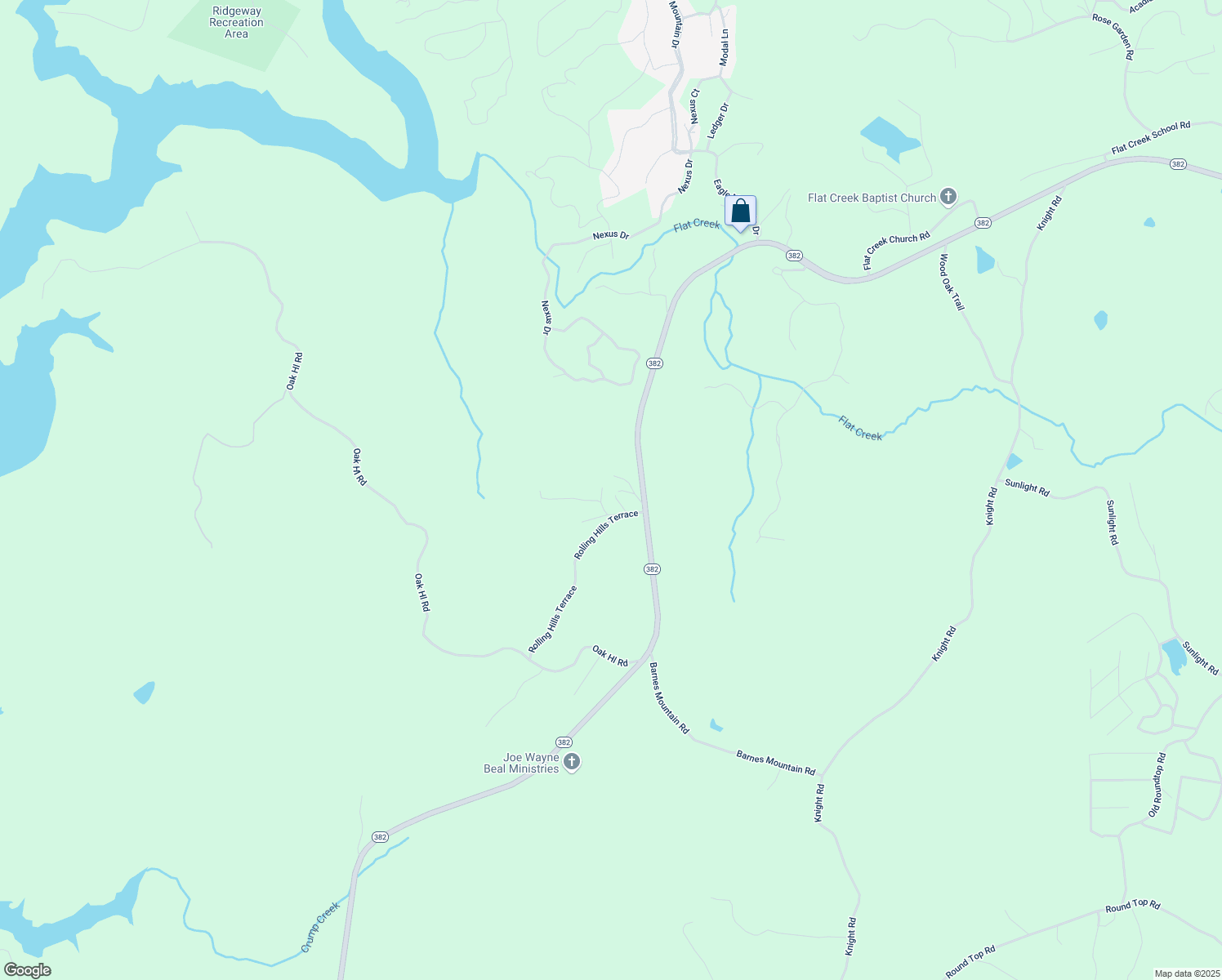map of restaurants, bars, coffee shops, grocery stores, and more near 76 Rolling Hills Lane in Ellijay