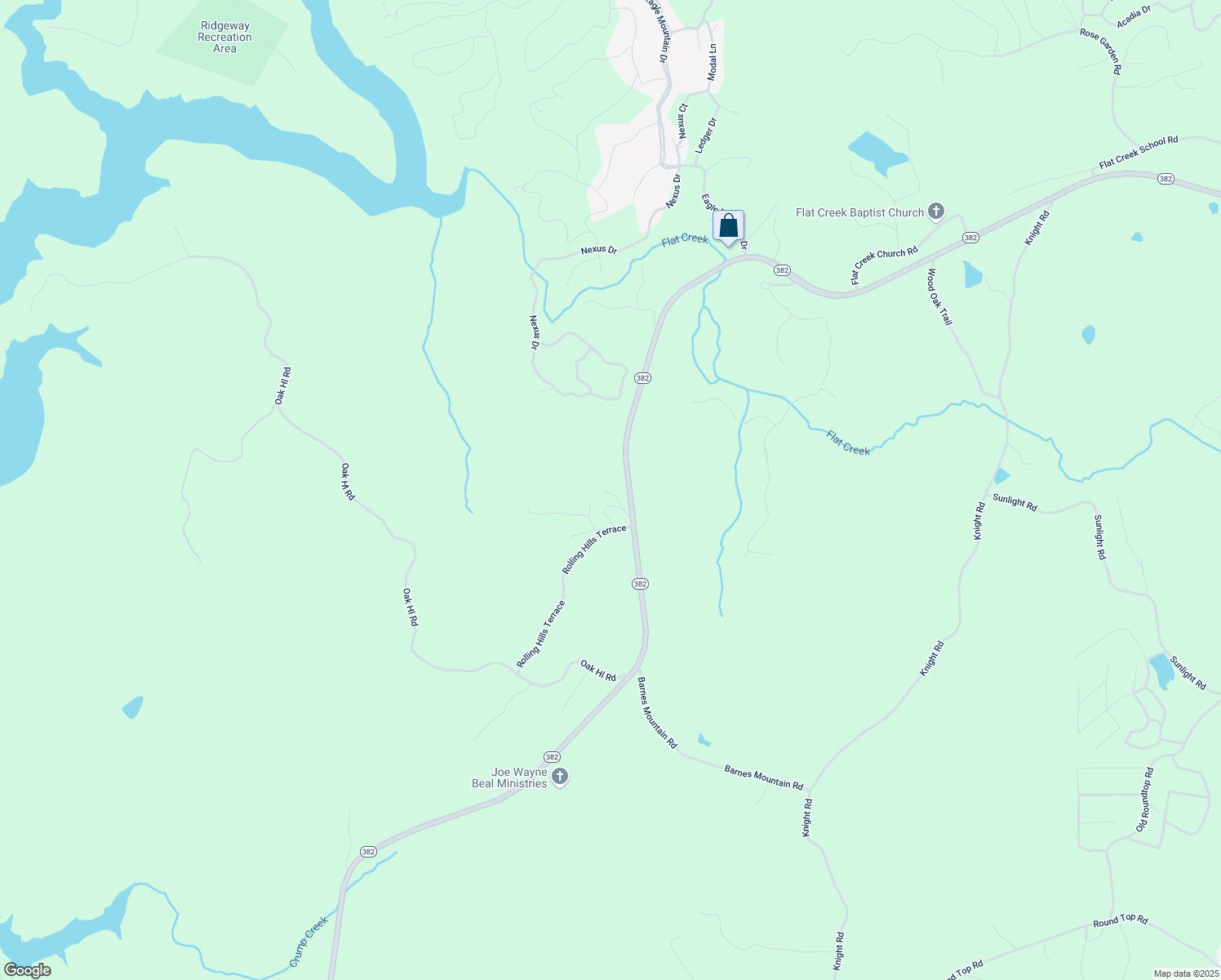 map of restaurants, bars, coffee shops, grocery stores, and more near 76 Rolling Hills Lane in Ellijay