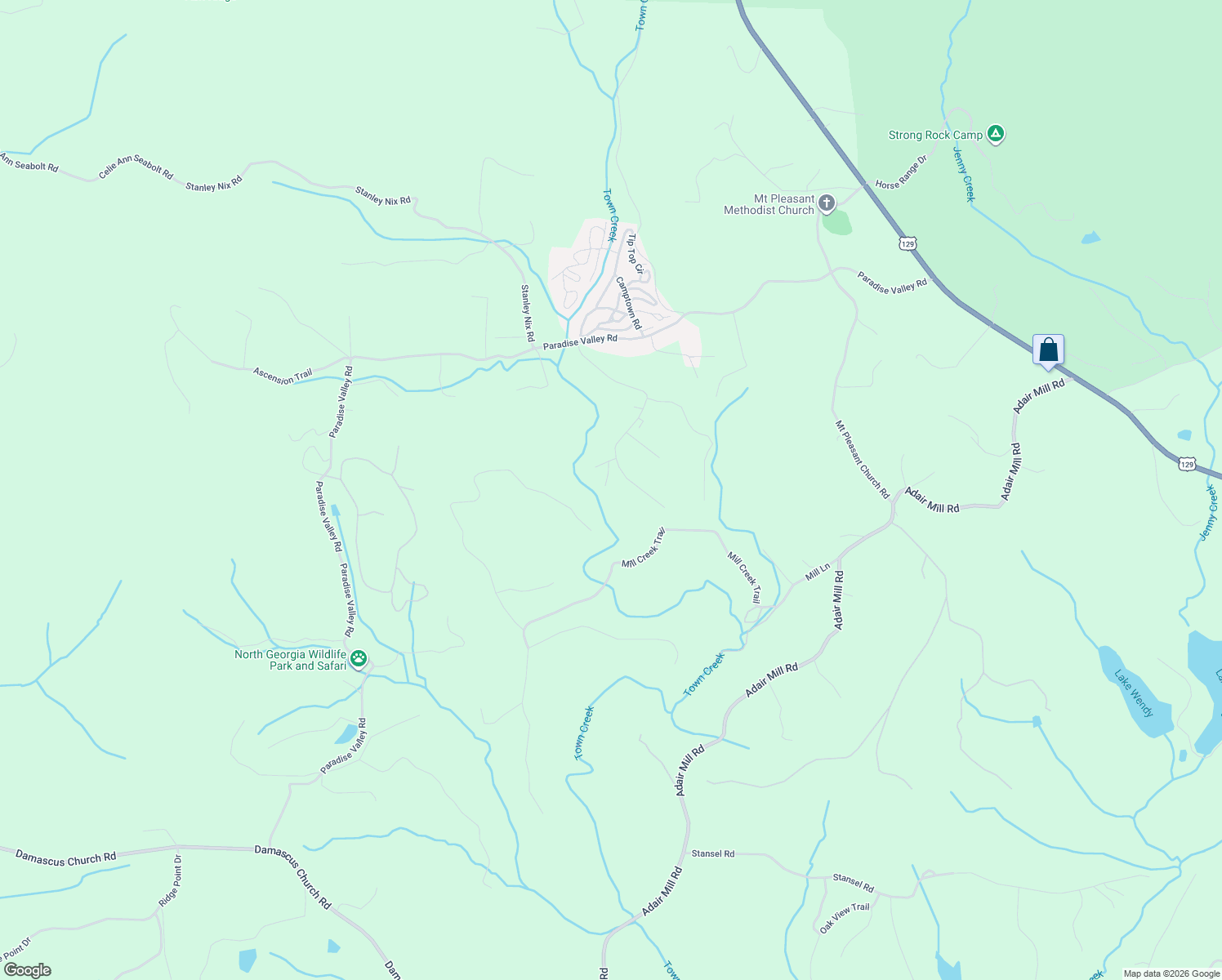 map of restaurants, bars, coffee shops, grocery stores, and more near 540 Running Deer Road in Cleveland