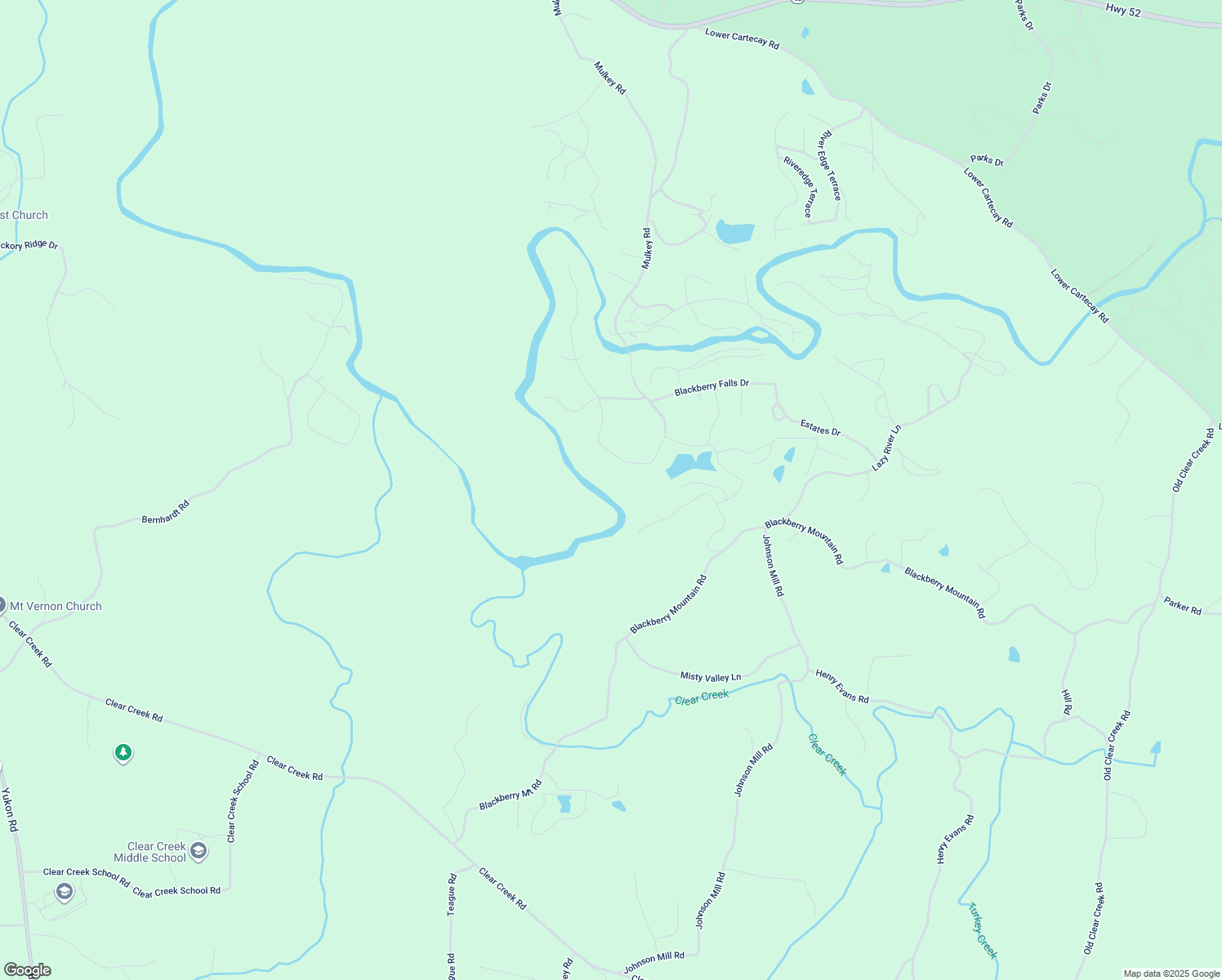 map of restaurants, bars, coffee shops, grocery stores, and more near 587 Timber Falls Trail in Ellijay
