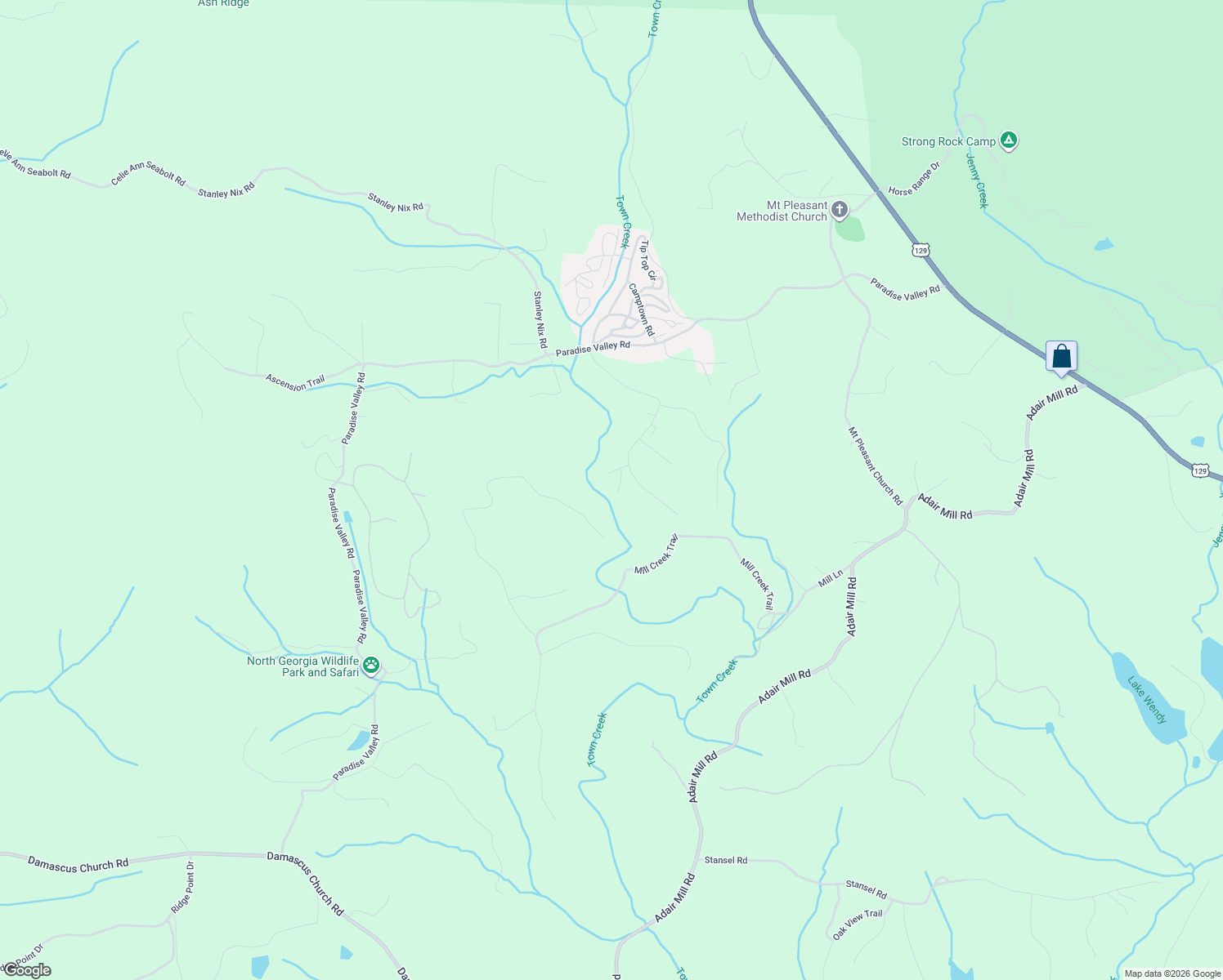 map of restaurants, bars, coffee shops, grocery stores, and more near 540 Running Deer Road in Cleveland