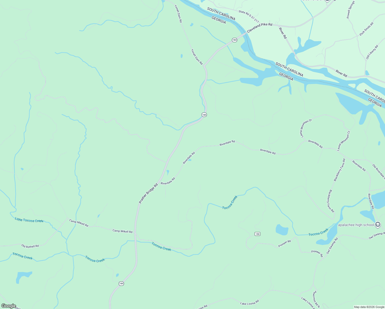 map of restaurants, bars, coffee shops, grocery stores, and more near 358 Riverdale Road in Toccoa