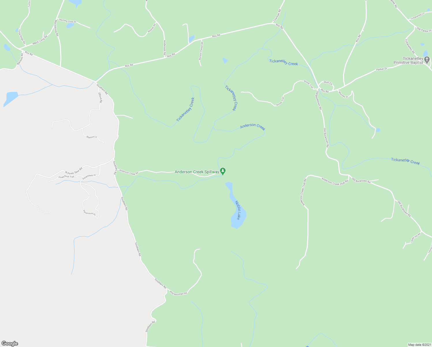 map of restaurants, bars, coffee shops, grocery stores, and more near Anderson Creek Club Road in Gilmer County