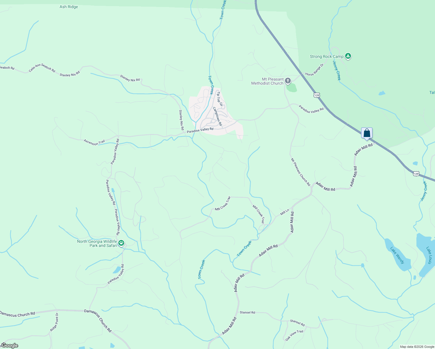 map of restaurants, bars, coffee shops, grocery stores, and more near 545 Running Deer Road in Cleveland