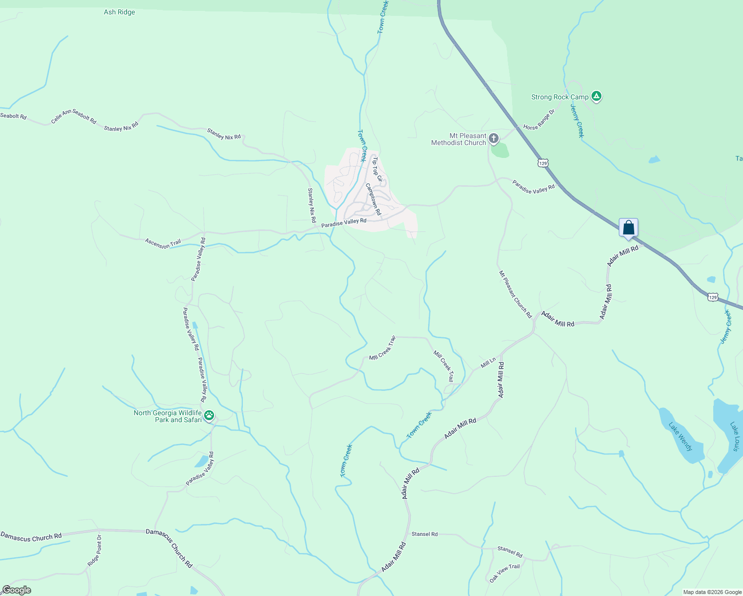 map of restaurants, bars, coffee shops, grocery stores, and more near 545 Running Deer Road in Cleveland