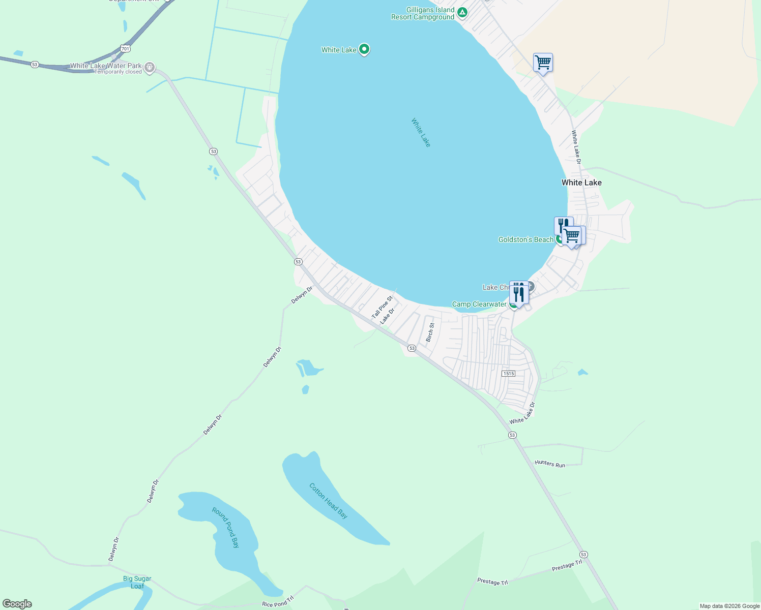 map of restaurants, bars, coffee shops, grocery stores, and more near 91 Tall Pine St in Elizabethtown