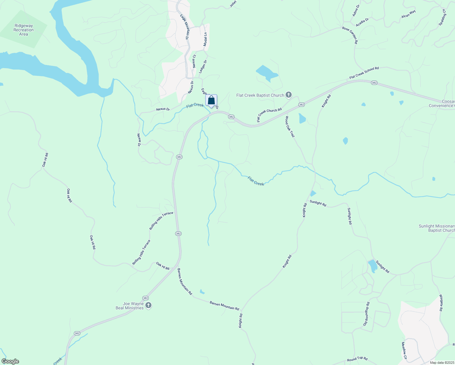 map of restaurants, bars, coffee shops, grocery stores, and more near 781 Bridge Road in Ellijay