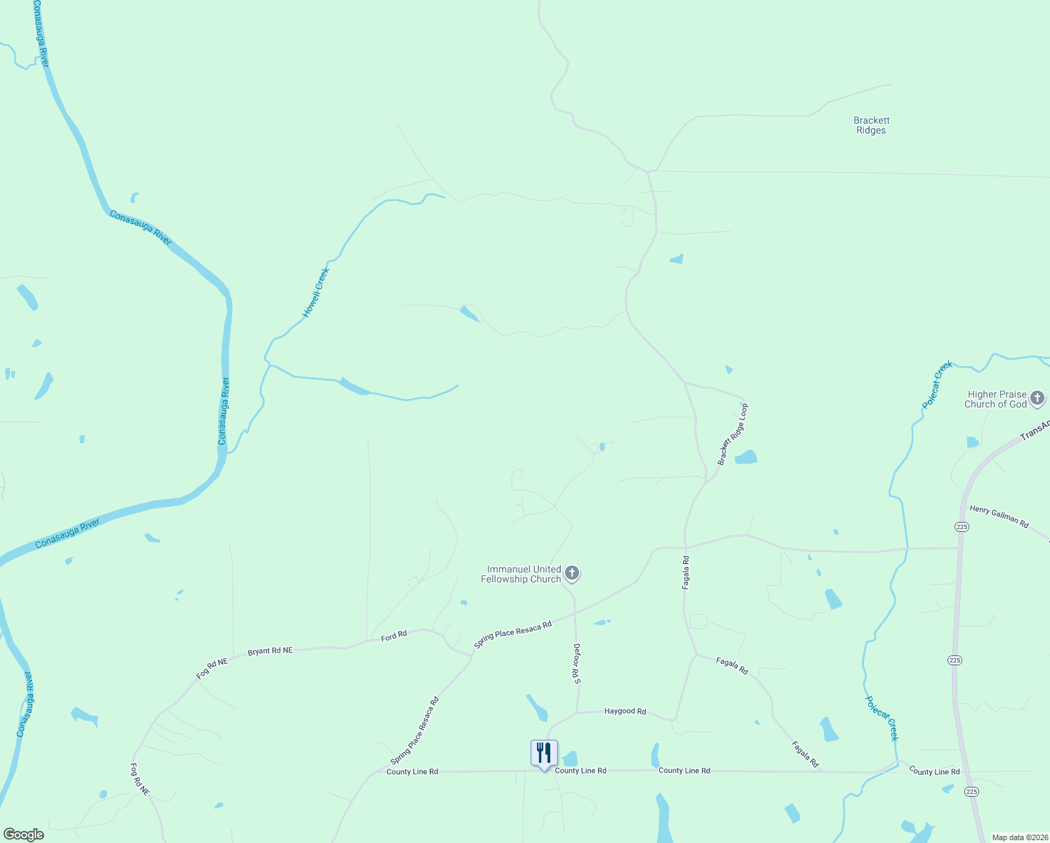 map of restaurants, bars, coffee shops, grocery stores, and more near 811 Defoor Road North in Resaca