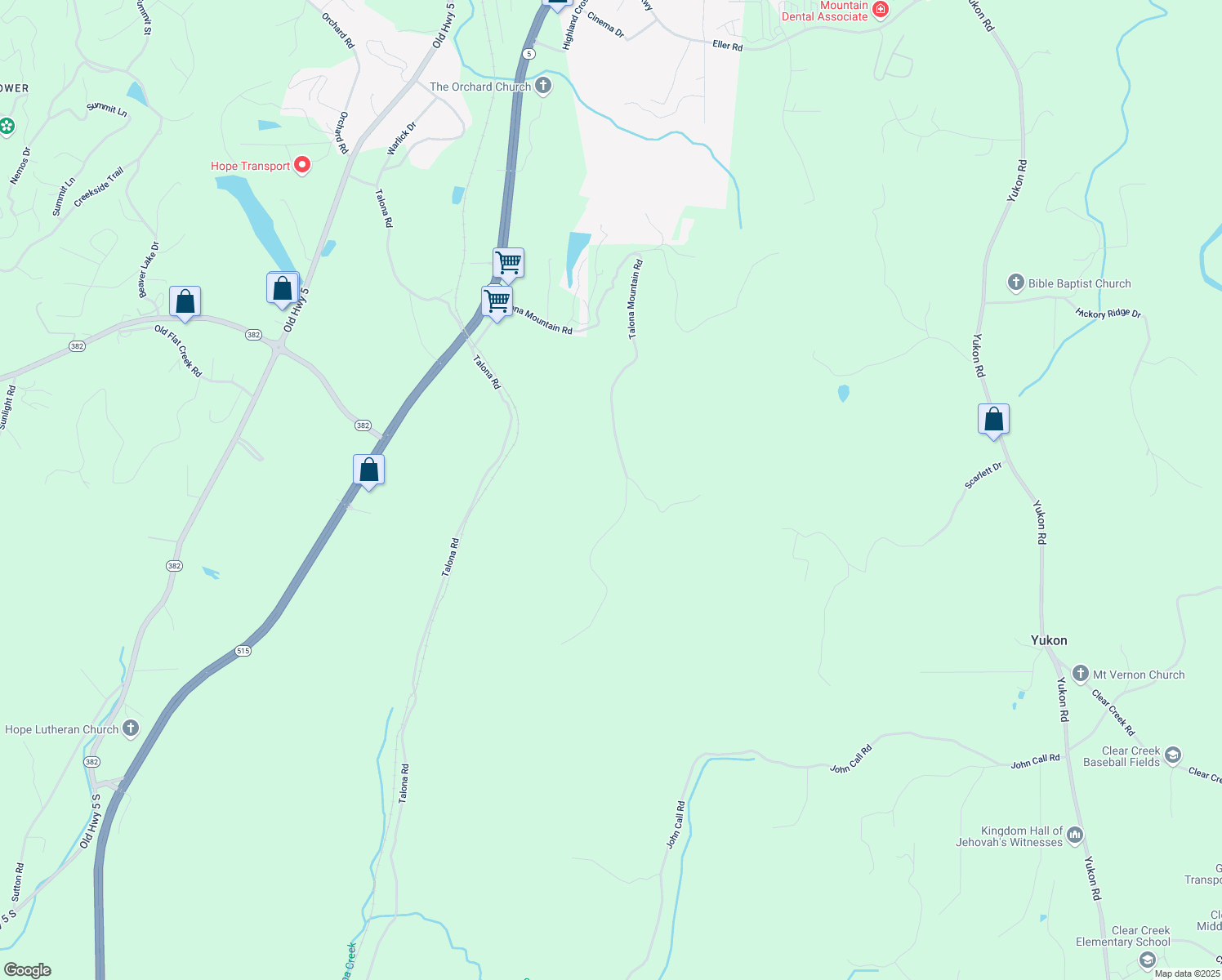 map of restaurants, bars, coffee shops, grocery stores, and more near 1324 Talona Mountain Road in Ellijay