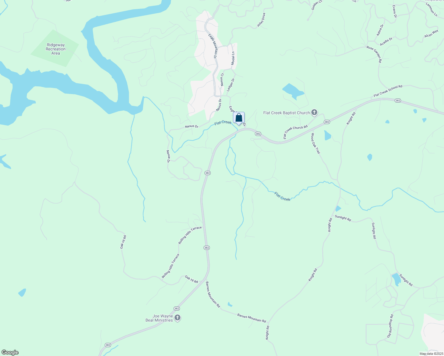 map of restaurants, bars, coffee shops, grocery stores, and more near 306 Lower Creek Trail in Ellijay