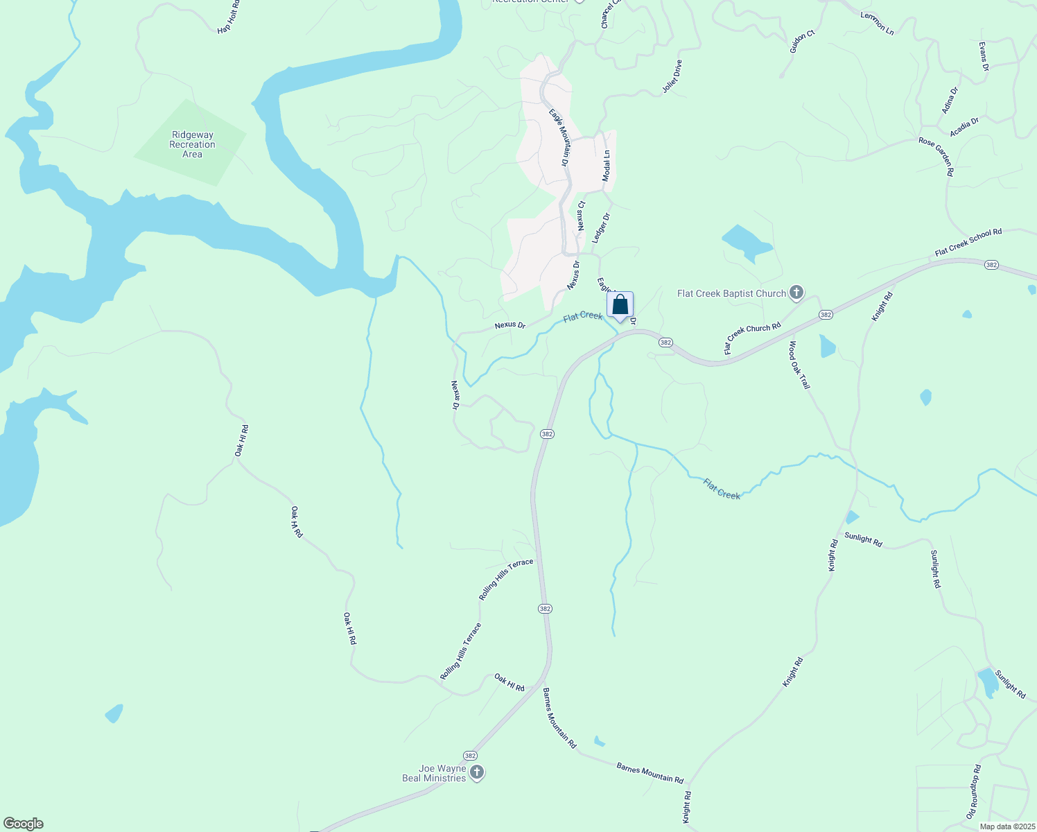 map of restaurants, bars, coffee shops, grocery stores, and more near 1406 Nexus Drive in Ellijay