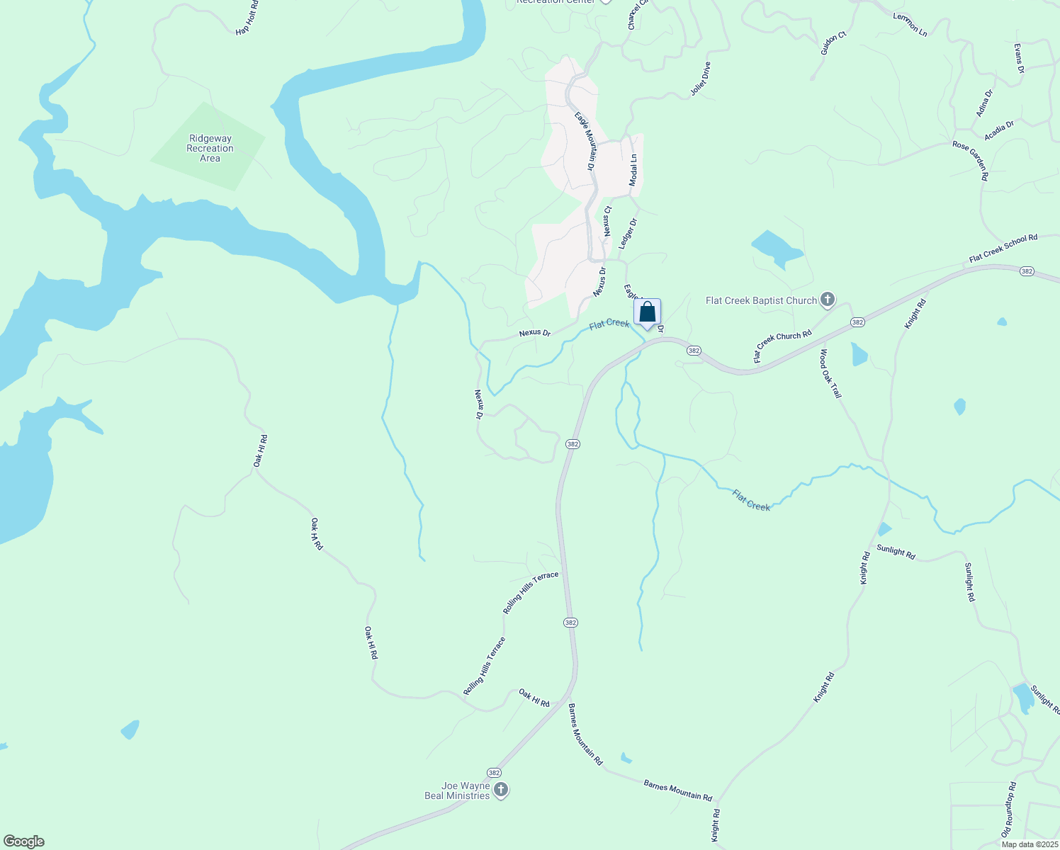 map of restaurants, bars, coffee shops, grocery stores, and more near 1406 Nexus Drive in Ellijay
