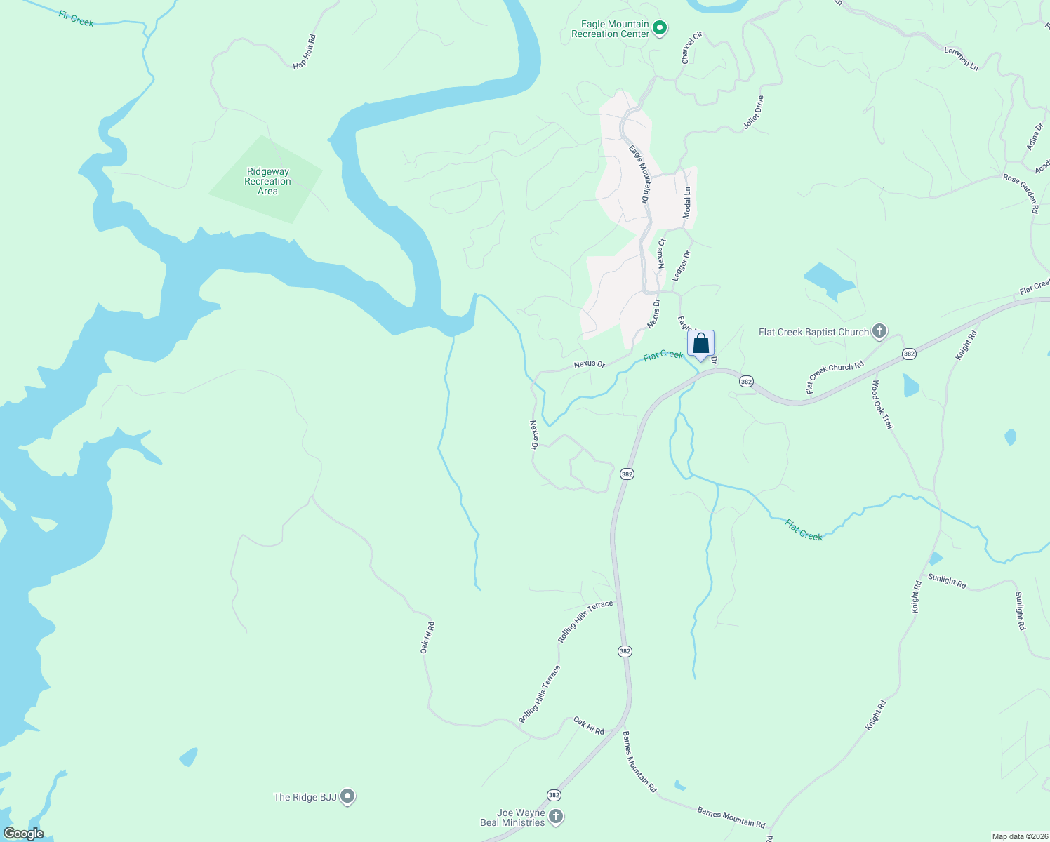 map of restaurants, bars, coffee shops, grocery stores, and more near 726 Nexus Drive in Ellijay