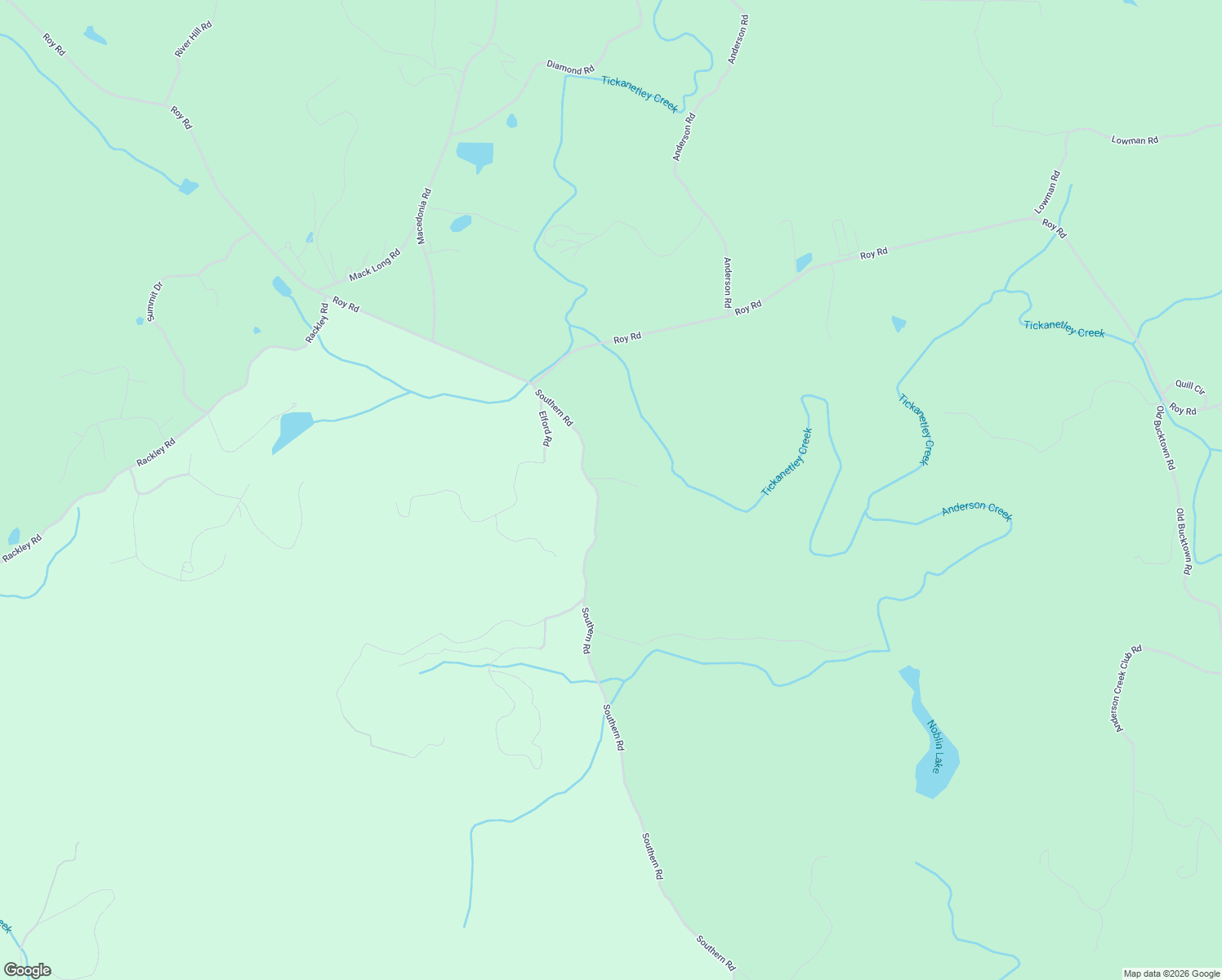 map of restaurants, bars, coffee shops, grocery stores, and more near Southern Road in Ellijay