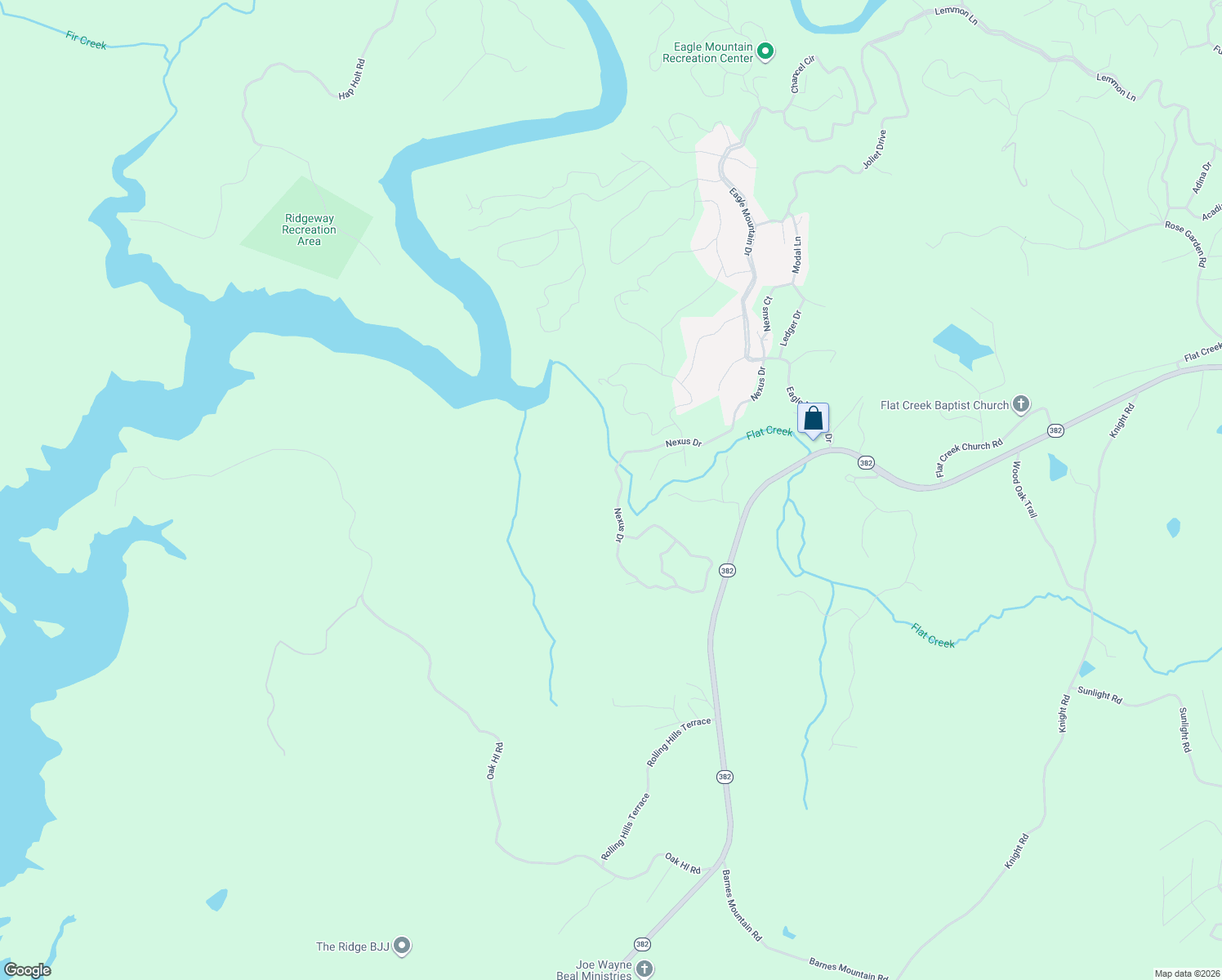 map of restaurants, bars, coffee shops, grocery stores, and more near 726 Nexus Drive in Ellijay