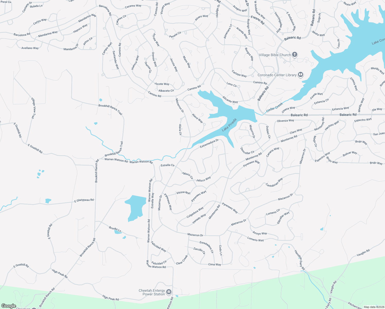 map of restaurants, bars, coffee shops, grocery stores, and more near 5 Baneres Lane in Hot Springs Village