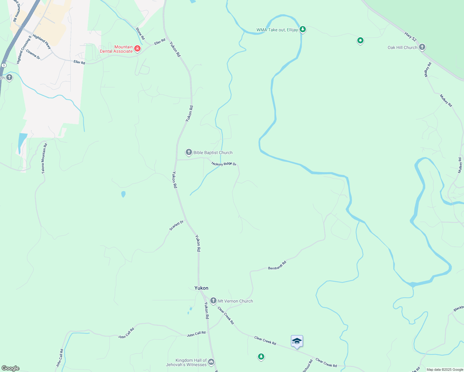 map of restaurants, bars, coffee shops, grocery stores, and more near 2 Hickory Ridge Dr in Ellijay