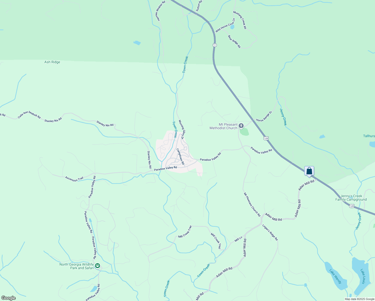 map of restaurants, bars, coffee shops, grocery stores, and more near 252 Camptown Road in Cleveland