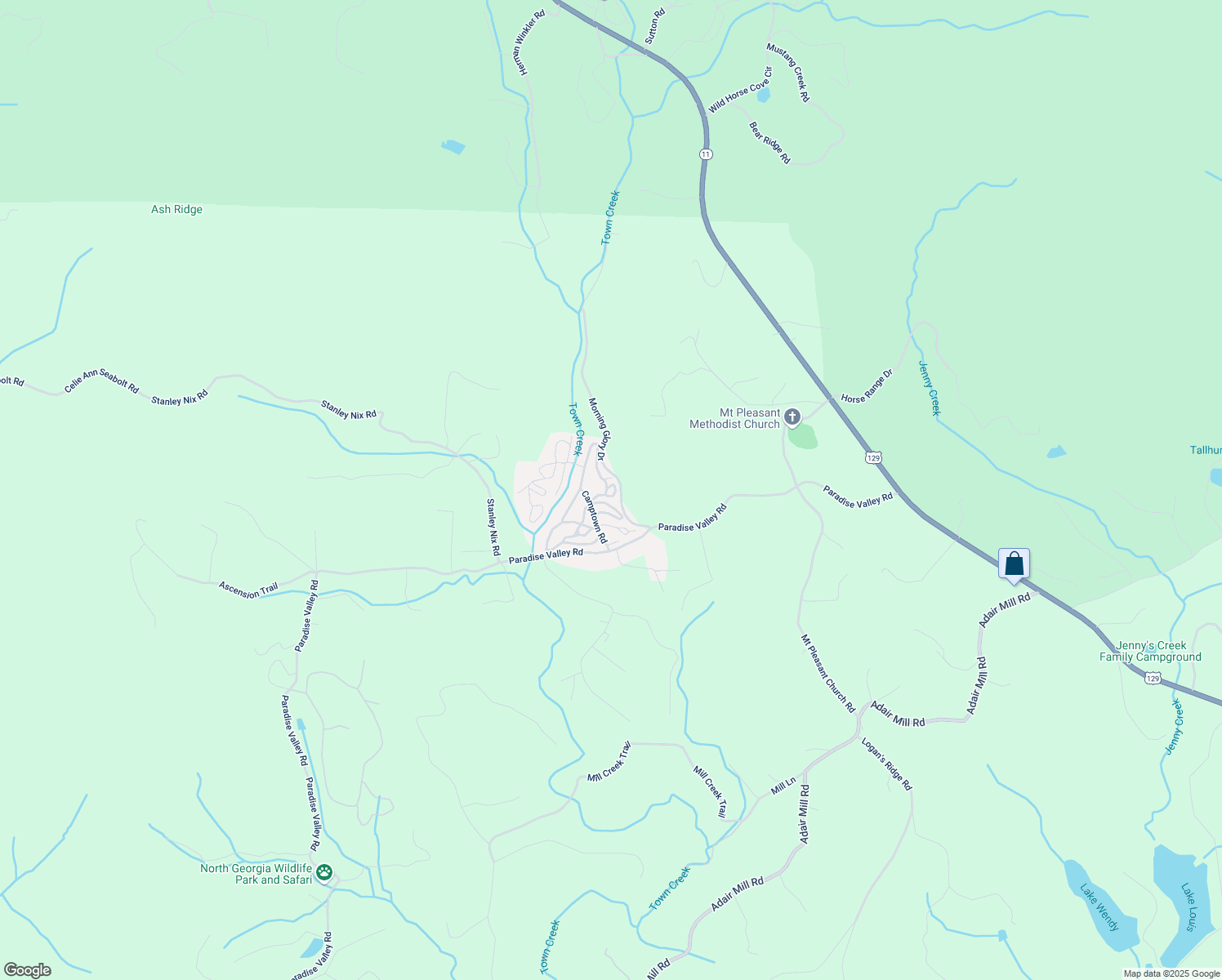 map of restaurants, bars, coffee shops, grocery stores, and more near 261 Camptown Road in Cleveland