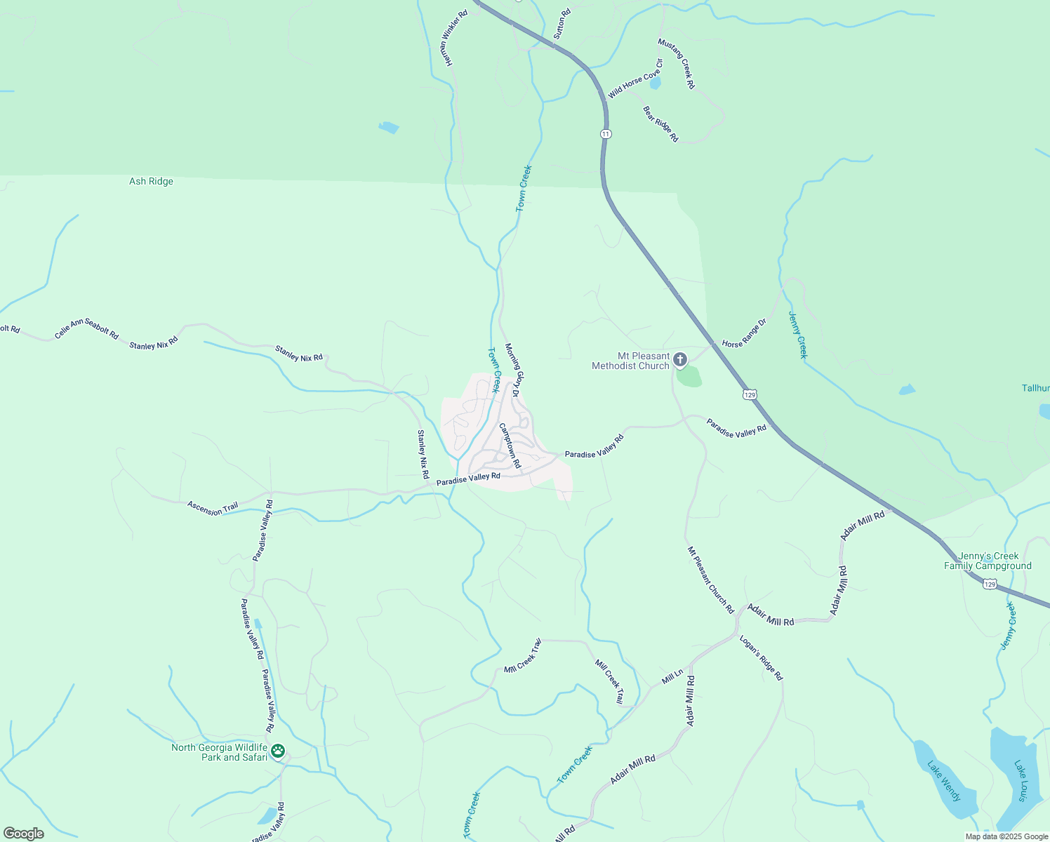 map of restaurants, bars, coffee shops, grocery stores, and more near 261 Camptown Road in Cleveland