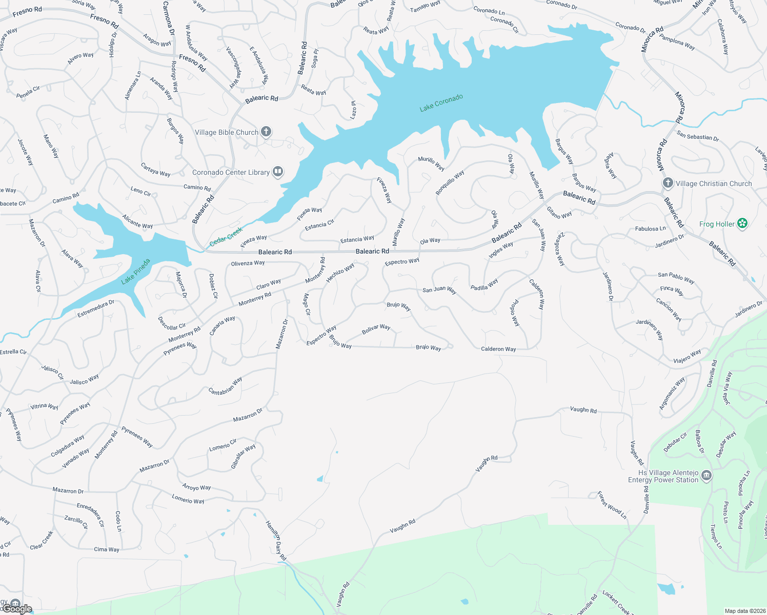 map of restaurants, bars, coffee shops, grocery stores, and more near 7 Acabar Lane in Hot Springs Village