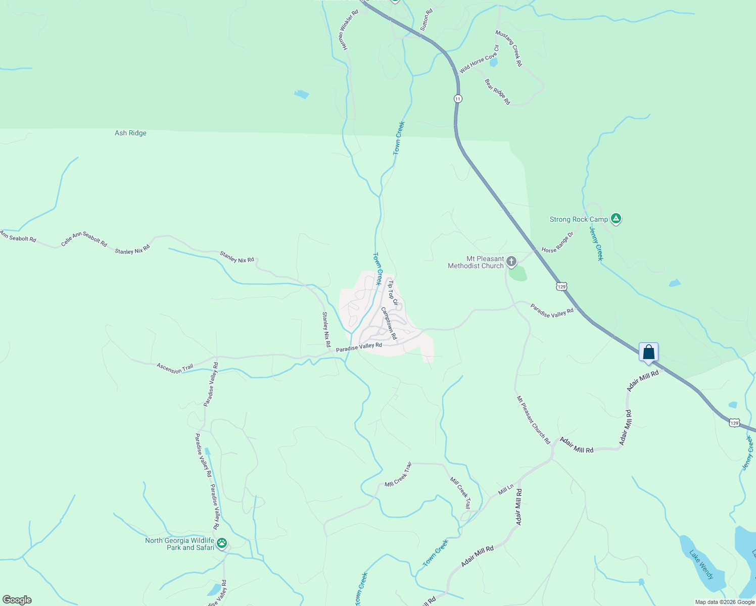 map of restaurants, bars, coffee shops, grocery stores, and more near 171 Paradise Valley Road in Cleveland