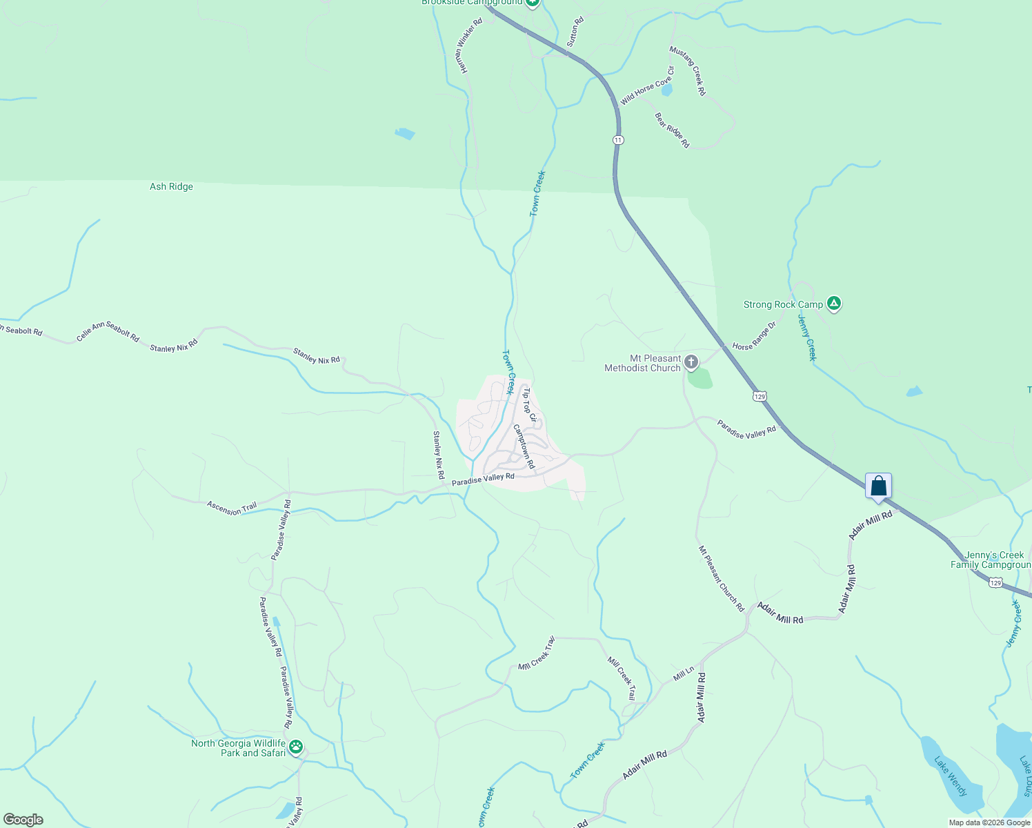 map of restaurants, bars, coffee shops, grocery stores, and more near 171 Paradise Valley Road in Cleveland