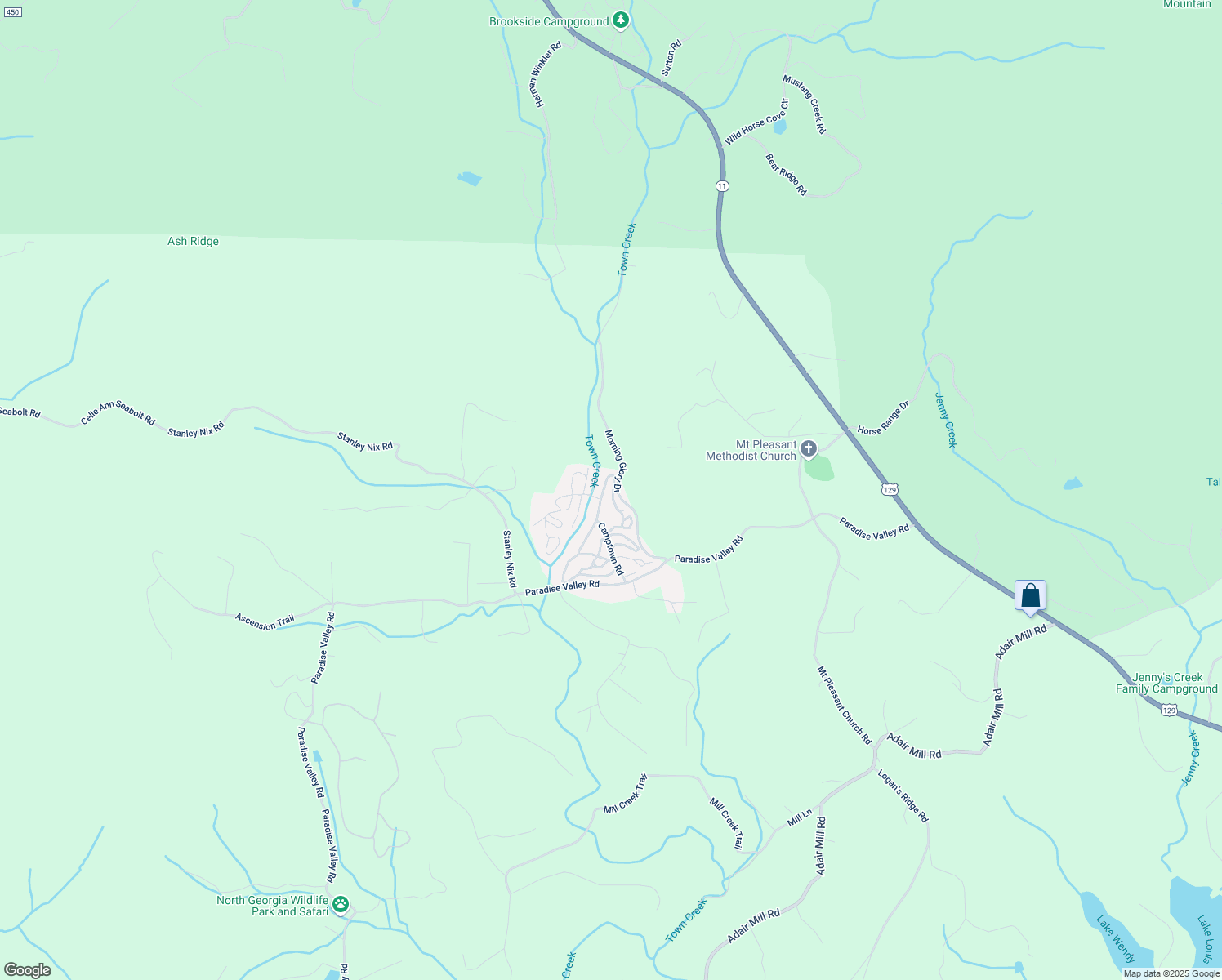 map of restaurants, bars, coffee shops, grocery stores, and more near 171 Paradise Valley Road in Cleveland