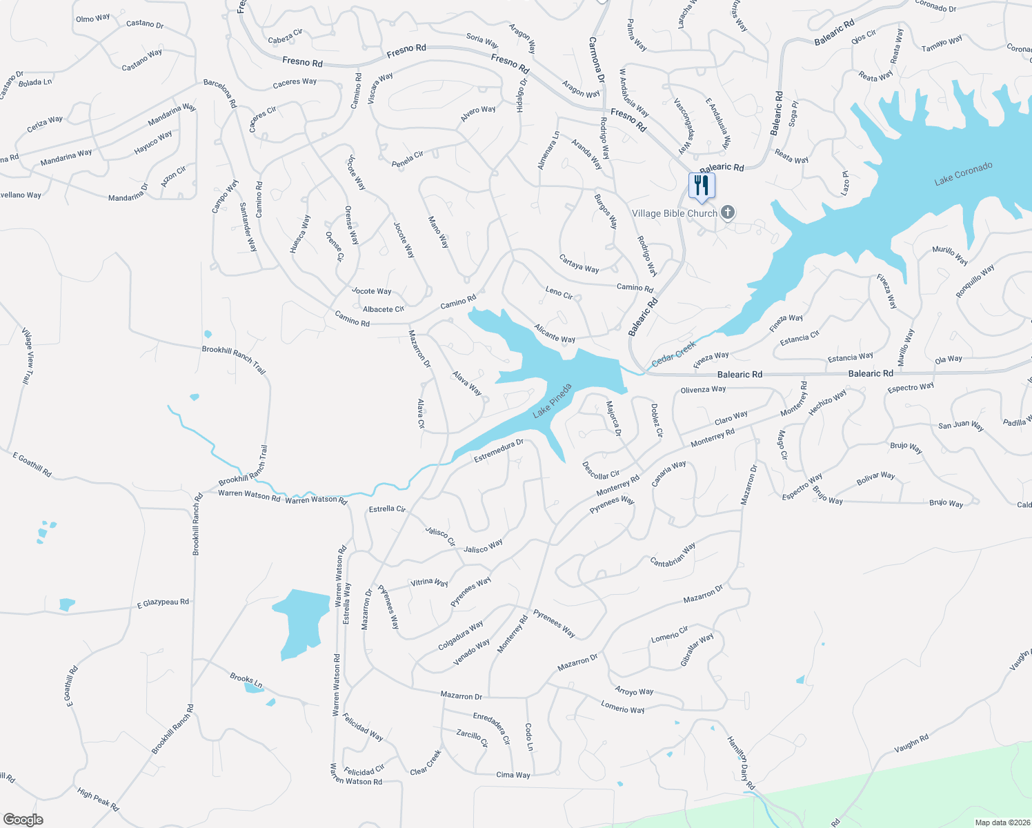 map of restaurants, bars, coffee shops, grocery stores, and more near 37 Alava Lane in Hot Springs
