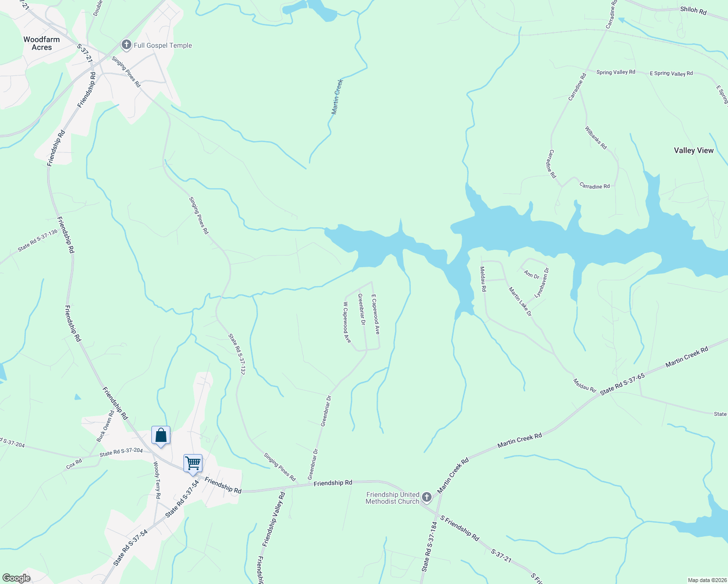 map of restaurants, bars, coffee shops, grocery stores, and more near 564 Greenbriar Drive in Seneca