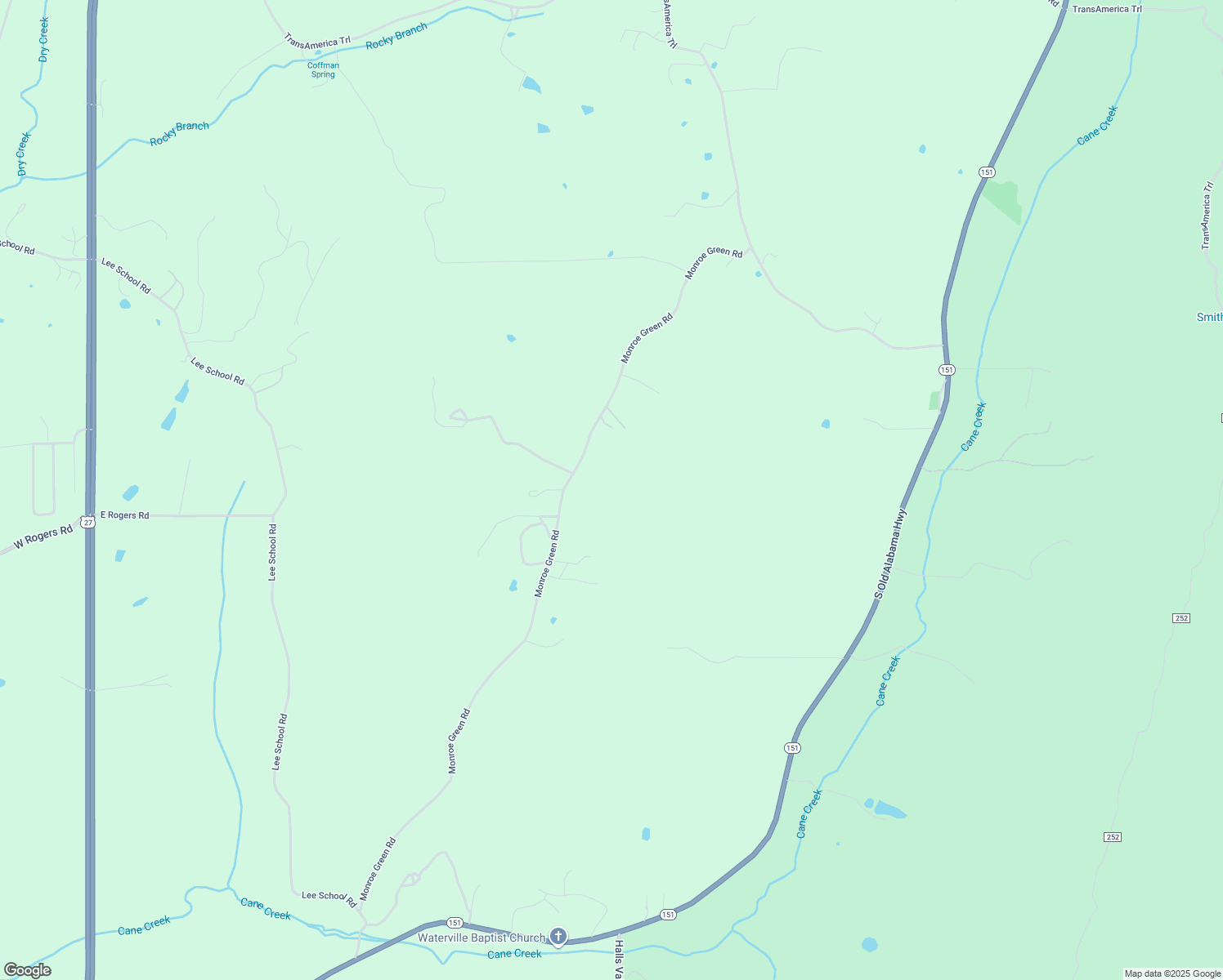 map of restaurants, bars, coffee shops, grocery stores, and more near 991 Monroe Green Road in Trion