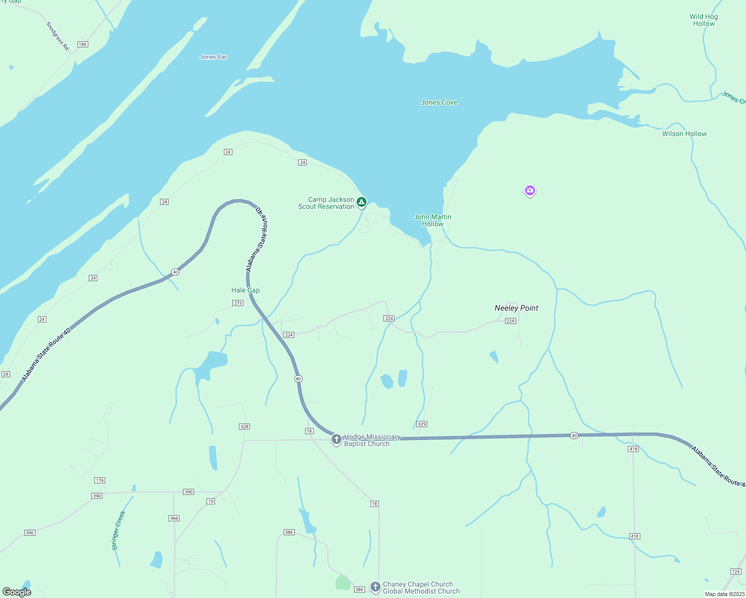 map of restaurants, bars, coffee shops, grocery stores, and more near 568 County Road 224 in Dutton