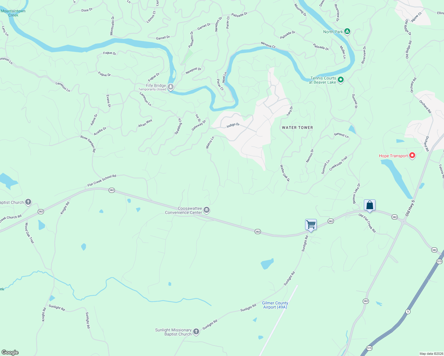 map of restaurants, bars, coffee shops, grocery stores, and more near Colgate Ct in Ellijay
