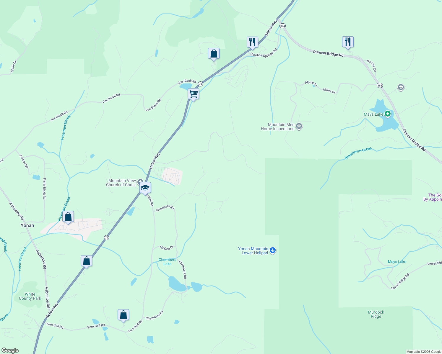 map of restaurants, bars, coffee shops, grocery stores, and more near 339 Cameron Road in Cleveland