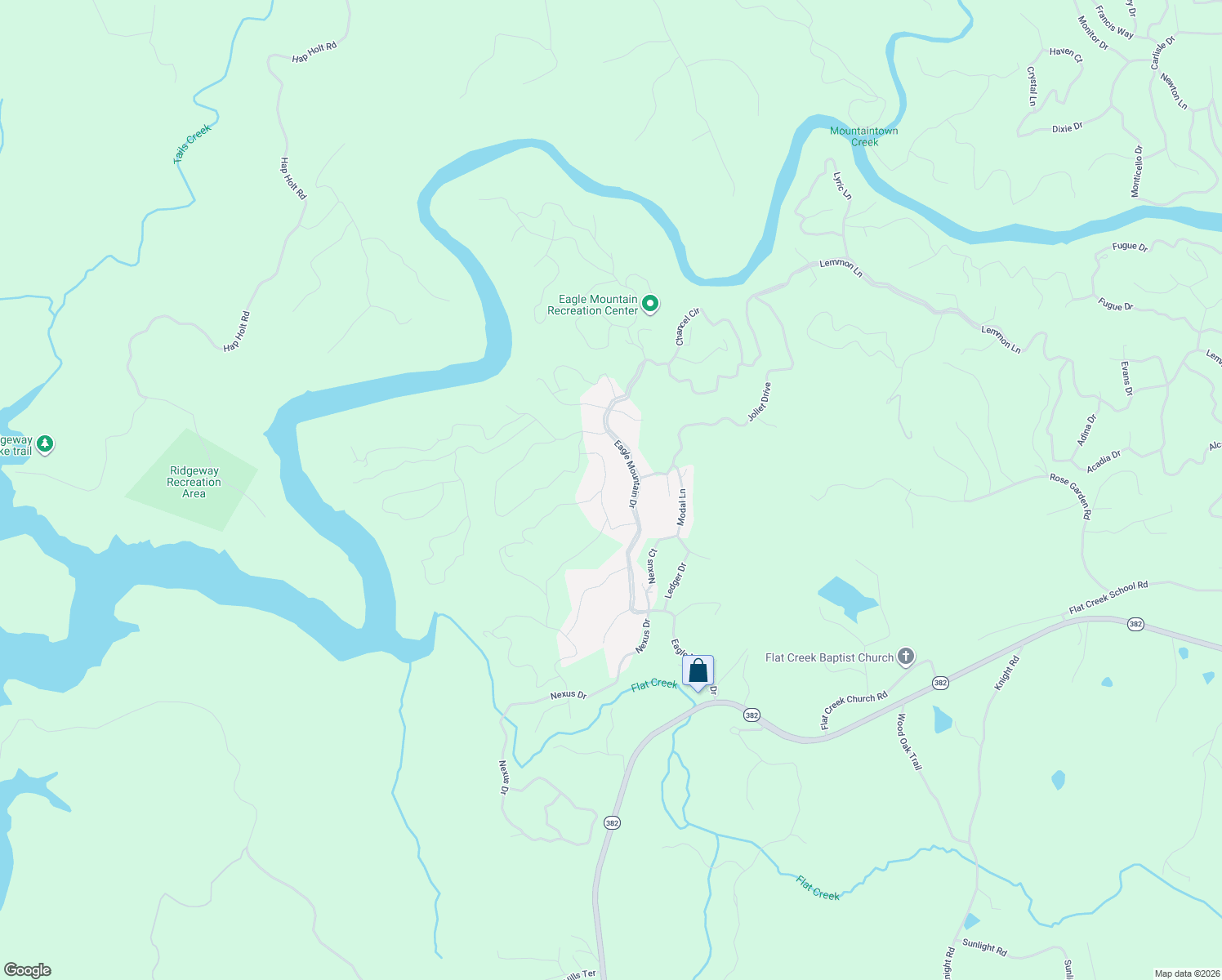 map of restaurants, bars, coffee shops, grocery stores, and more near 386 Eagle Mountain Drive in Ellijay