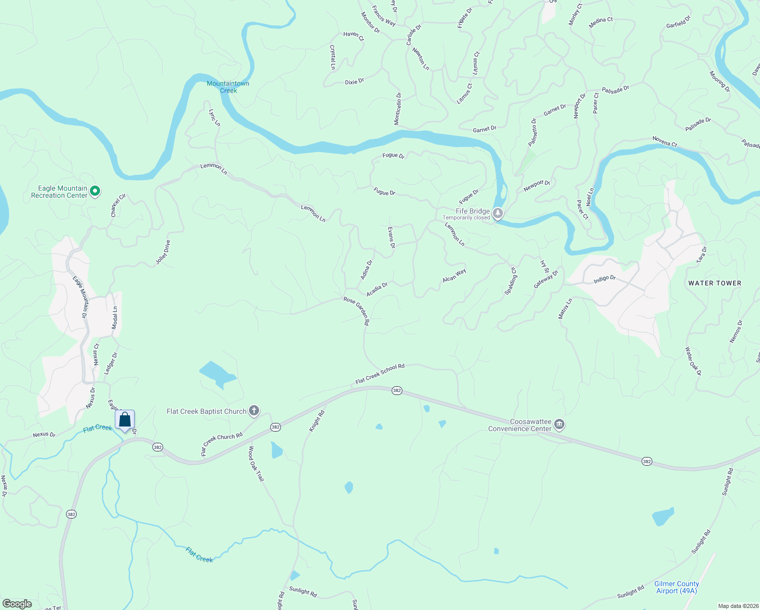 map of restaurants, bars, coffee shops, grocery stores, and more near 216 Rose Ray Road in Ellijay