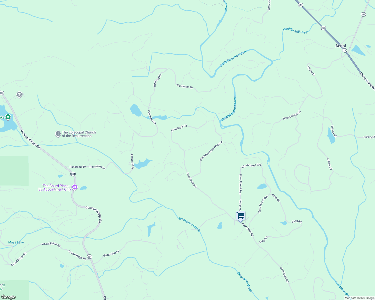 map of restaurants, bars, coffee shops, grocery stores, and more near 0 Rattlebox Drive in Cleveland