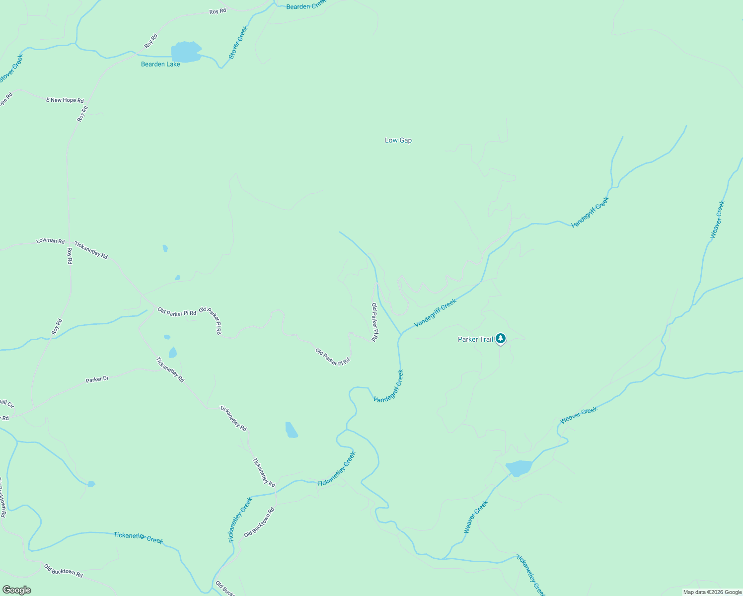 map of restaurants, bars, coffee shops, grocery stores, and more near Old Parker Place Road in Ellijay