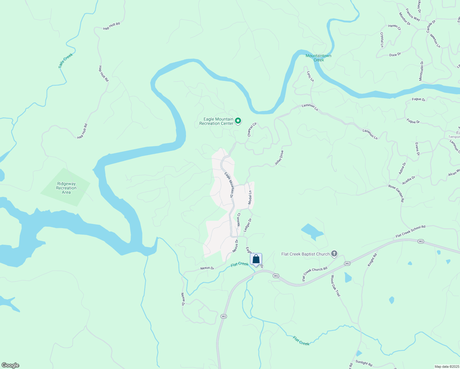 map of restaurants, bars, coffee shops, grocery stores, and more near 386 Eagle Mountain Drive in Ellijay
