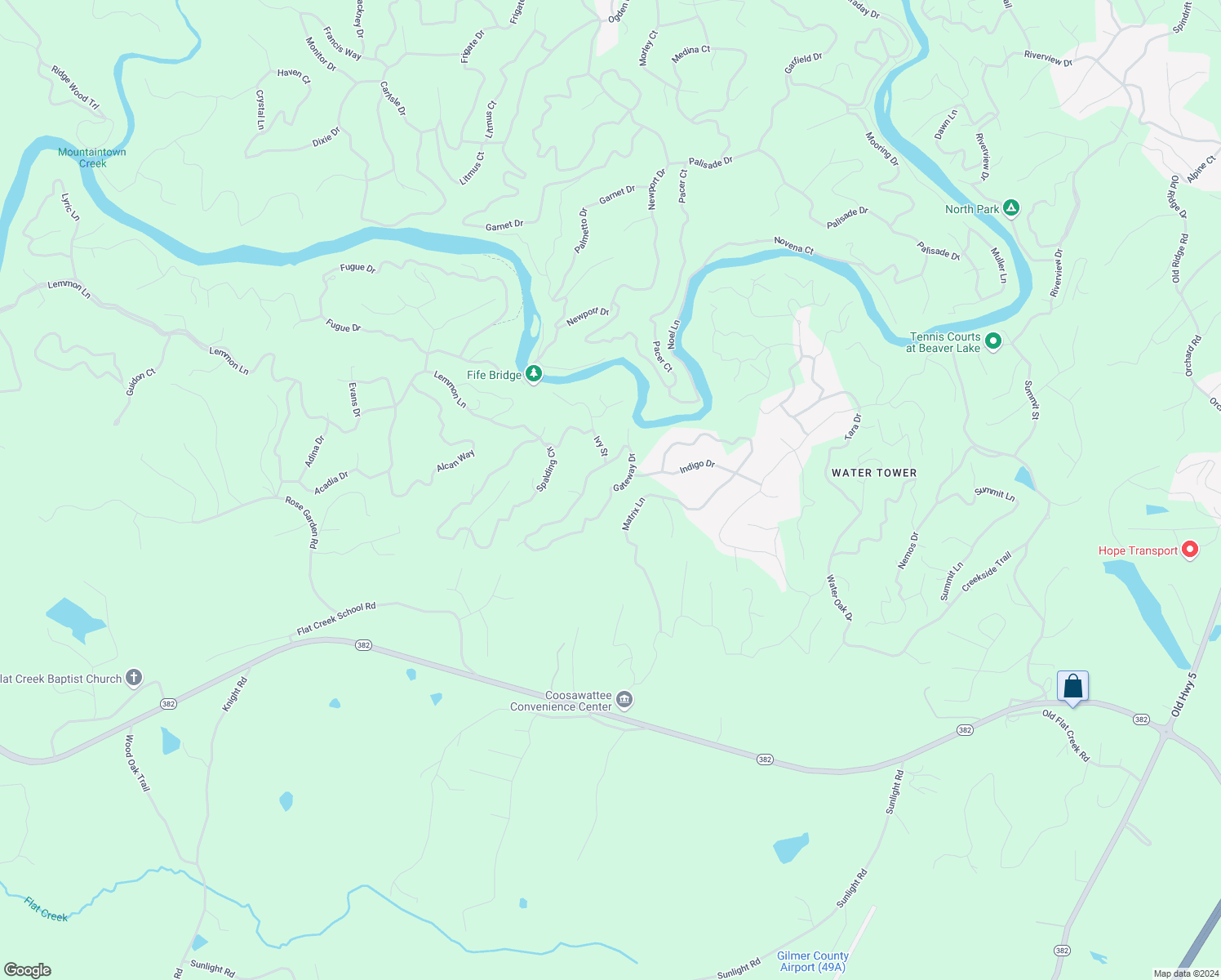 map of restaurants, bars, coffee shops, grocery stores, and more near 661 Gateway Drive in Ellijay