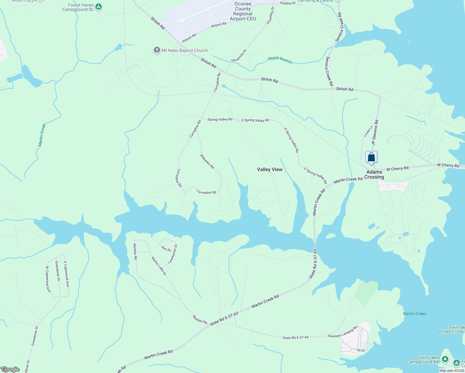map of restaurants, bars, coffee shops, grocery stores, and more near 2039 Riley Rd in Seneca