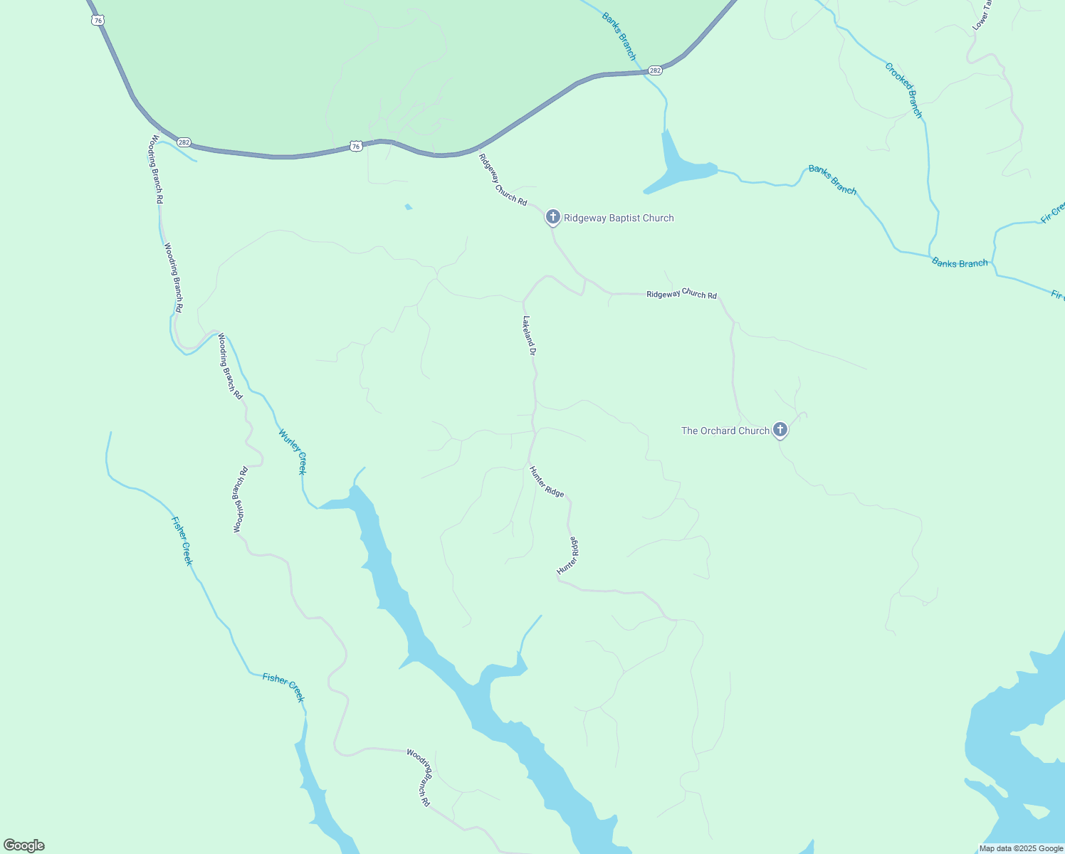 map of restaurants, bars, coffee shops, grocery stores, and more near Lakeland Drive in Ellijay