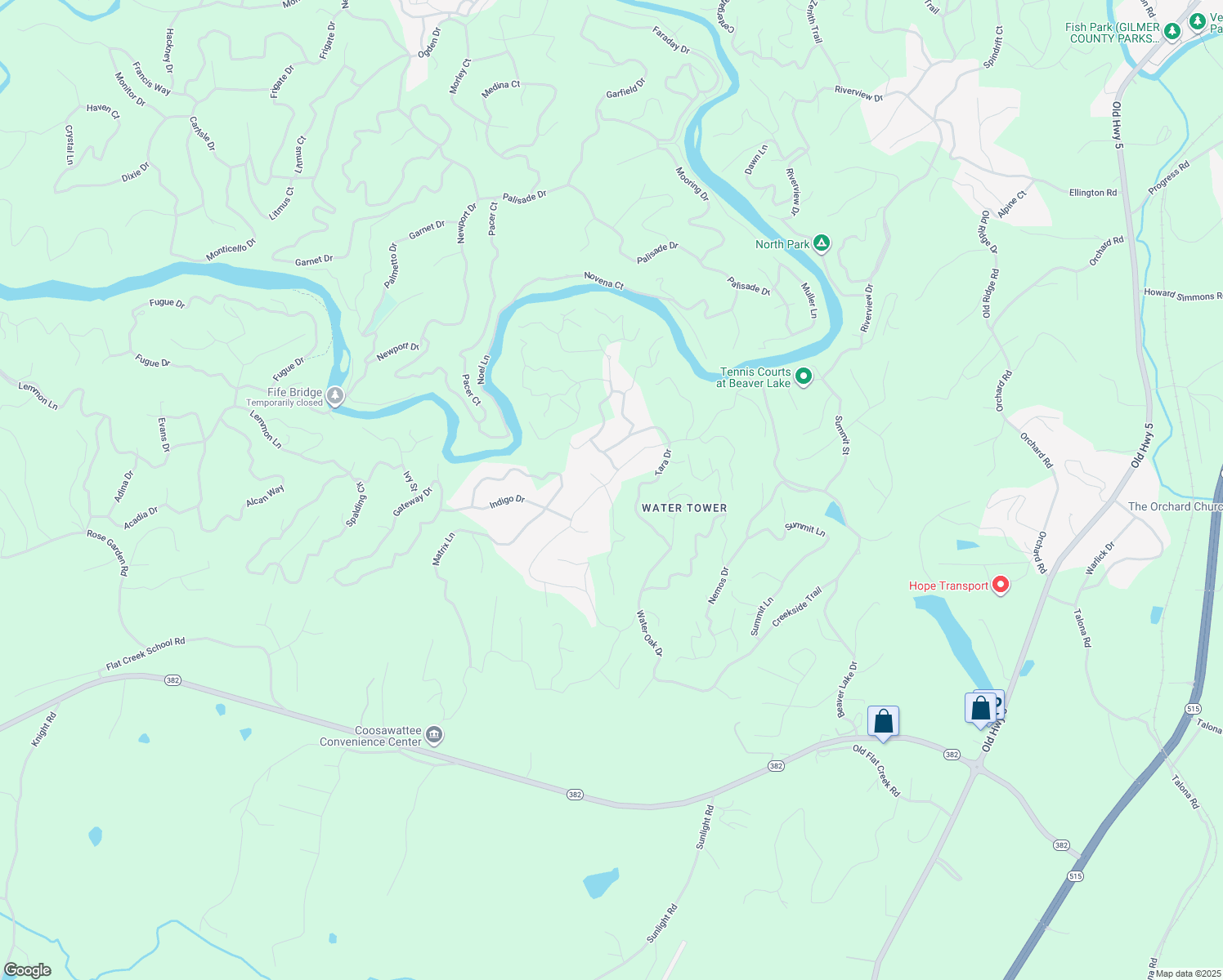 map of restaurants, bars, coffee shops, grocery stores, and more near 561 Villa Drive in Ellijay
