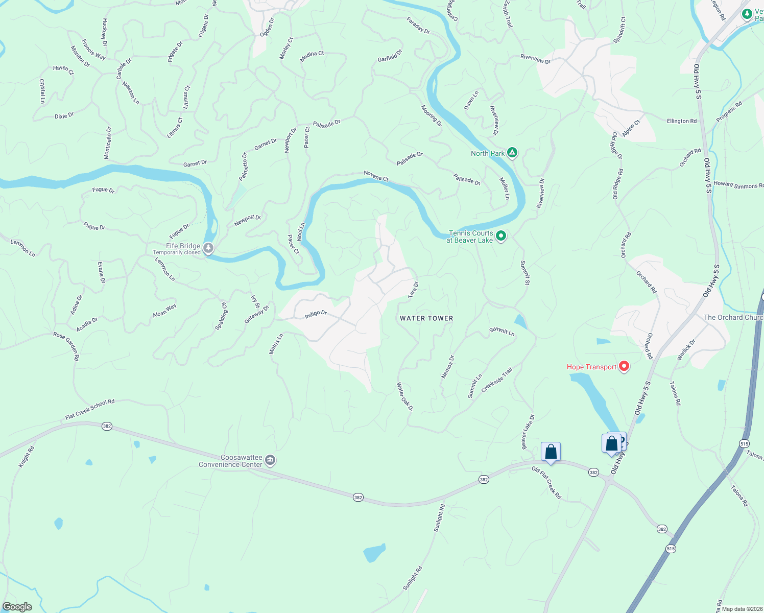 map of restaurants, bars, coffee shops, grocery stores, and more near 561 Villa Drive in Ellijay