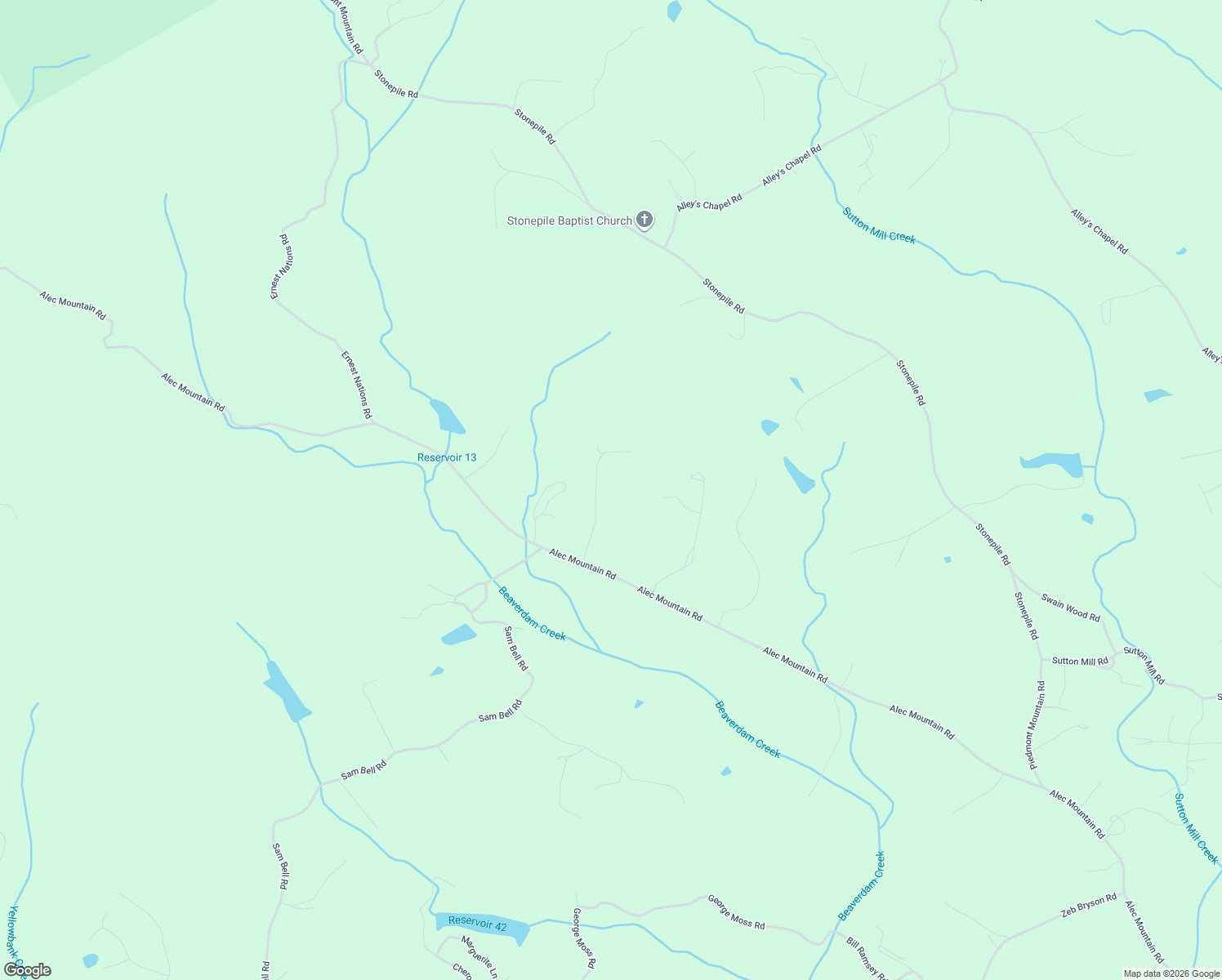 map of restaurants, bars, coffee shops, grocery stores, and more near 254 Ridgewood Road in Clarkesville
