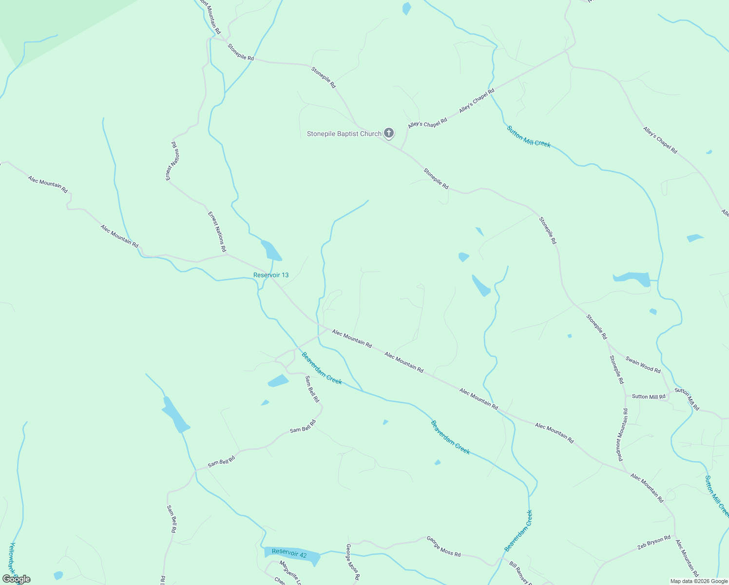 map of restaurants, bars, coffee shops, grocery stores, and more near 254 Ridgewood Road in Clarkesville
