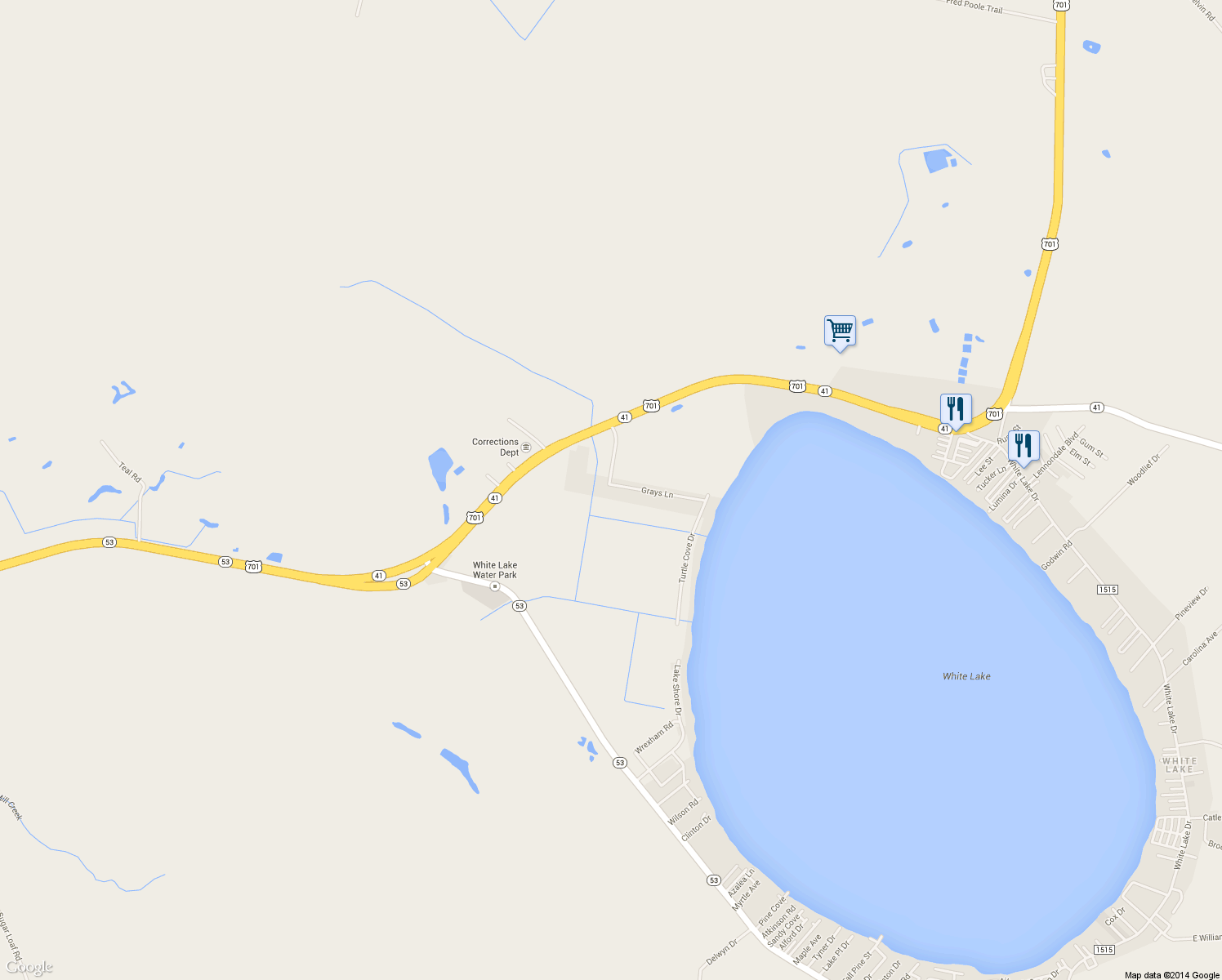 map of restaurants, bars, coffee shops, grocery stores, and more near 190 Grays Lane in Elizabethtown