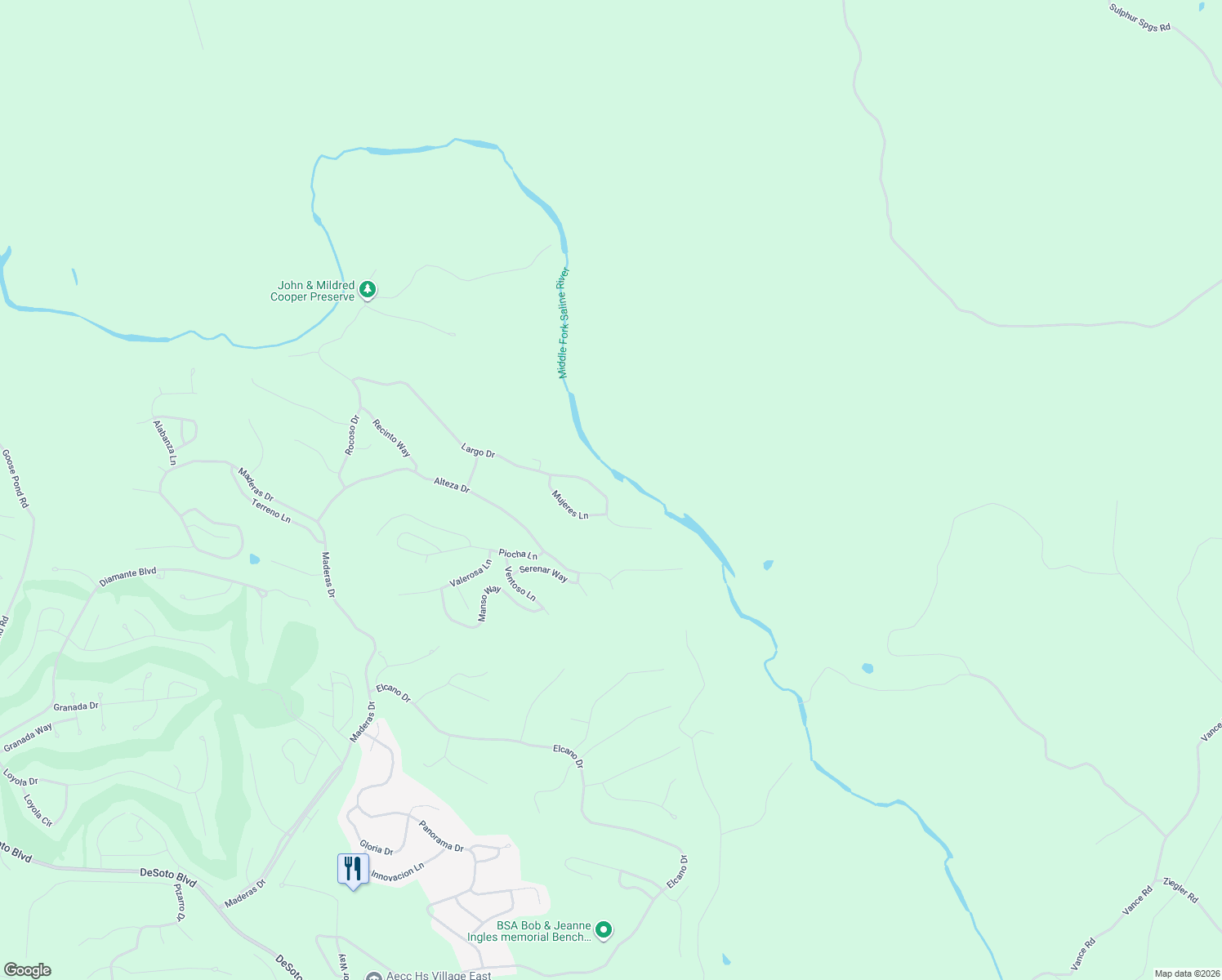 map of restaurants, bars, coffee shops, grocery stores, and more near 79 Largo Drive in Hot Springs Village